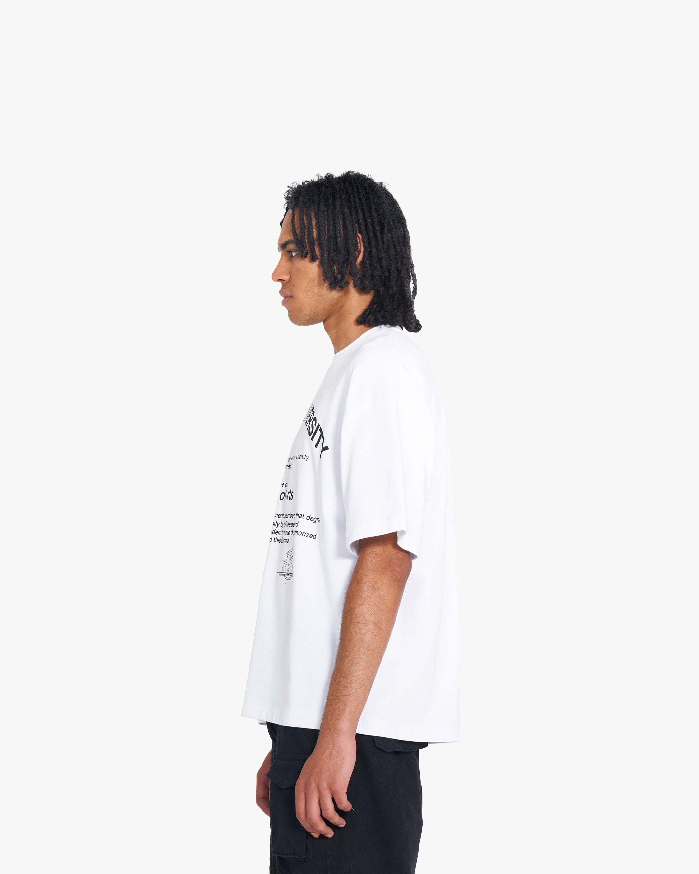 UNIVERSITY TEE WHITE