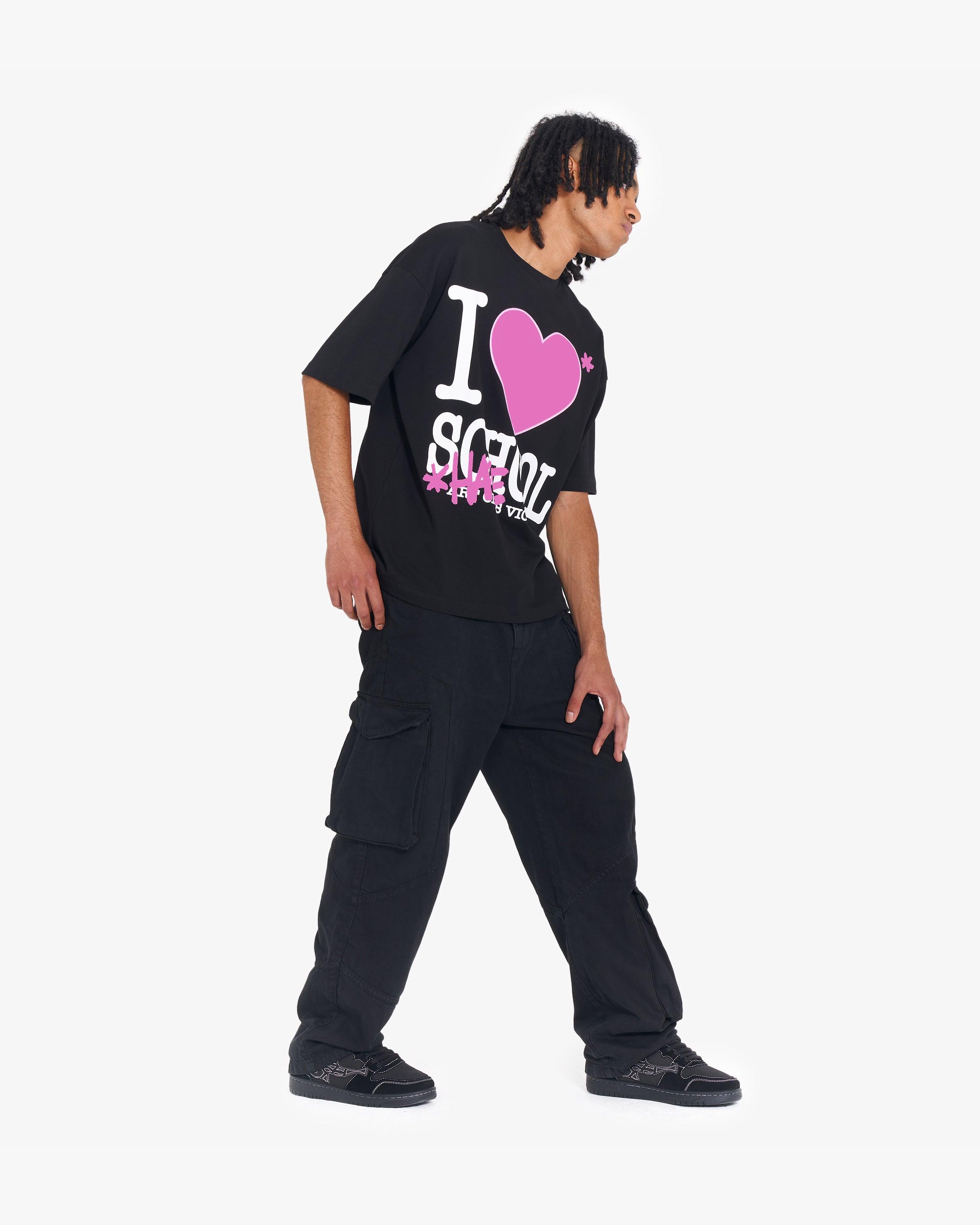 I LOVE SCHOOL TEE BLACK