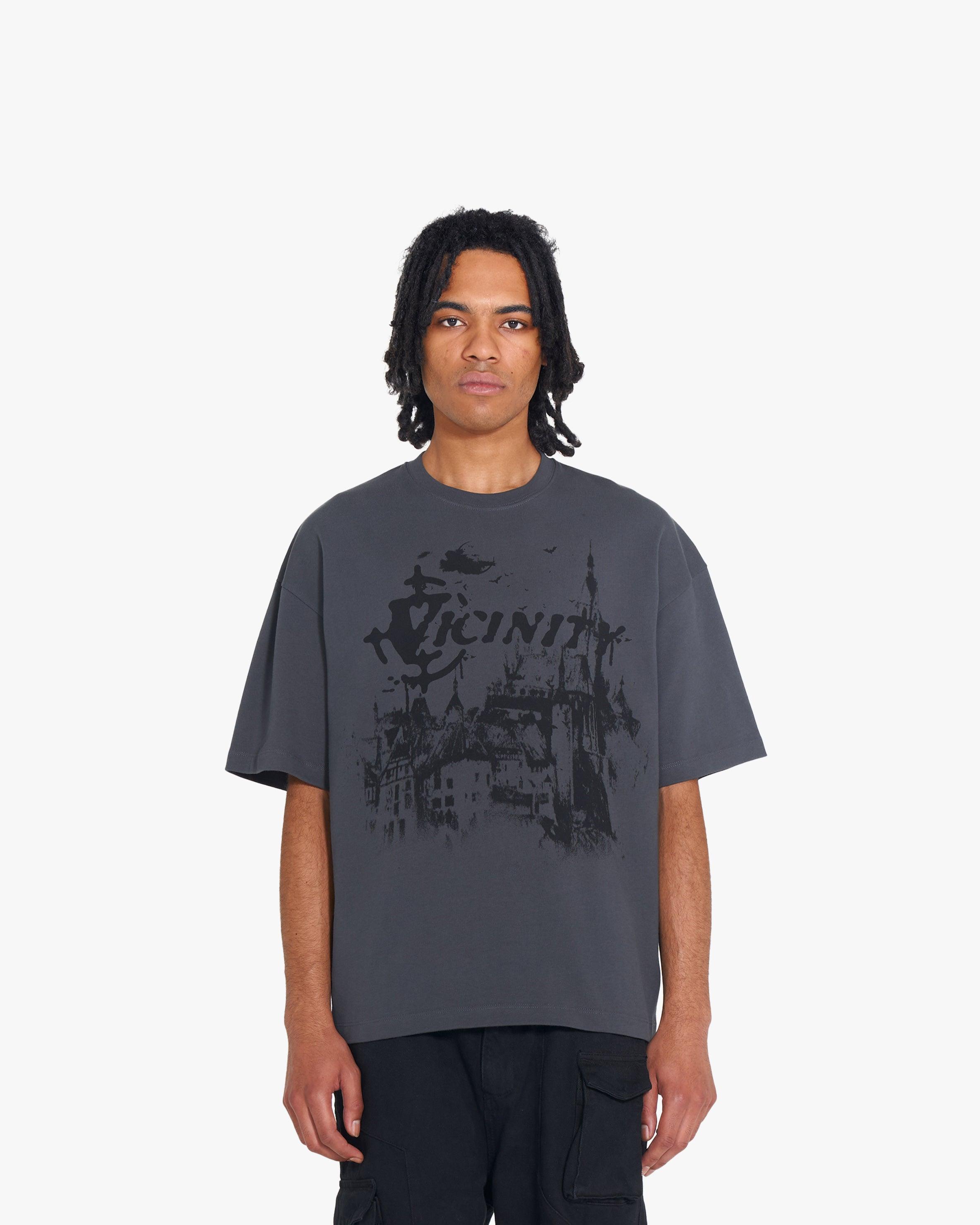 HAUNTED HOUSE TEE DARK GREY
