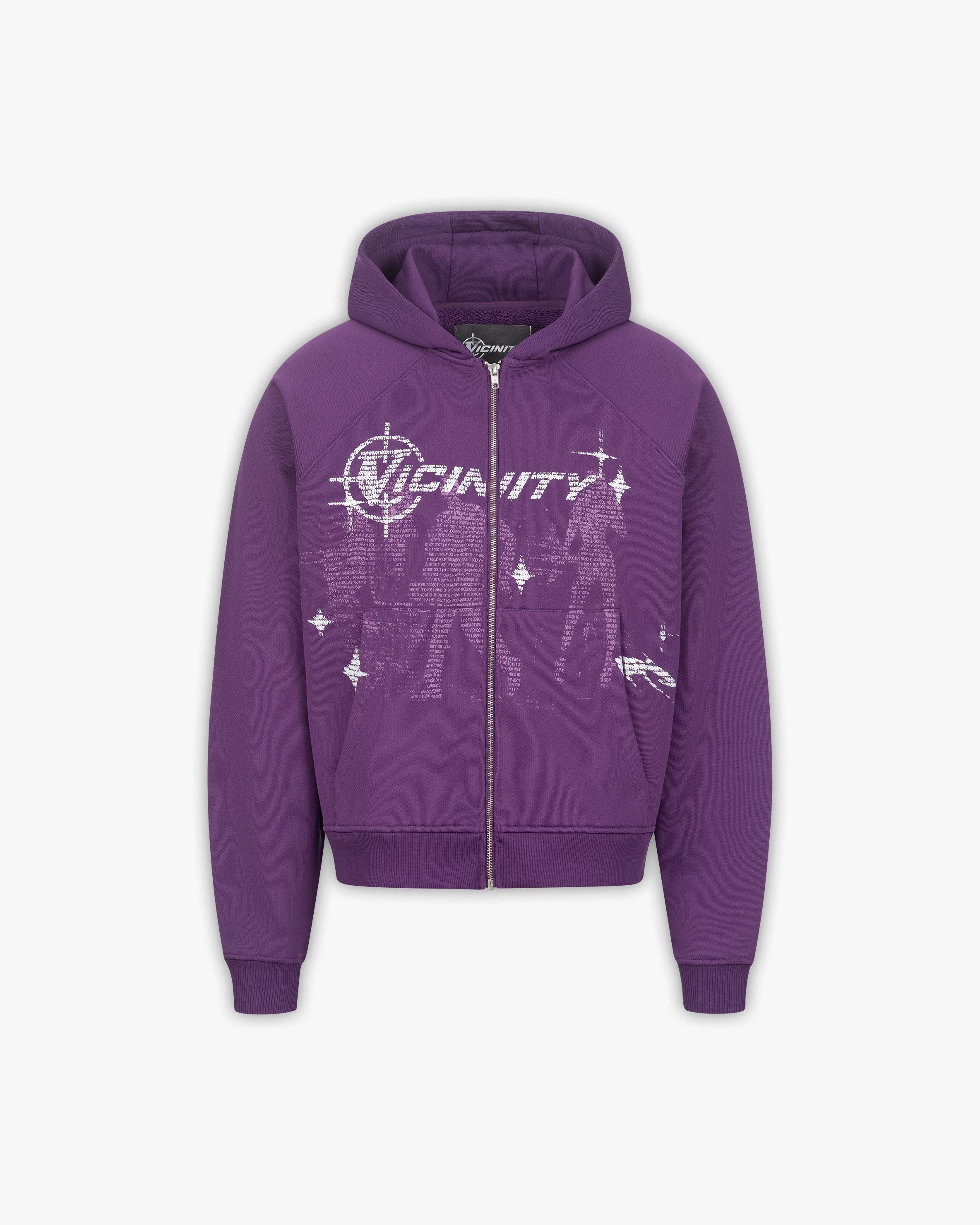BINARY 2.0 ZIP HOODIE PURPLE