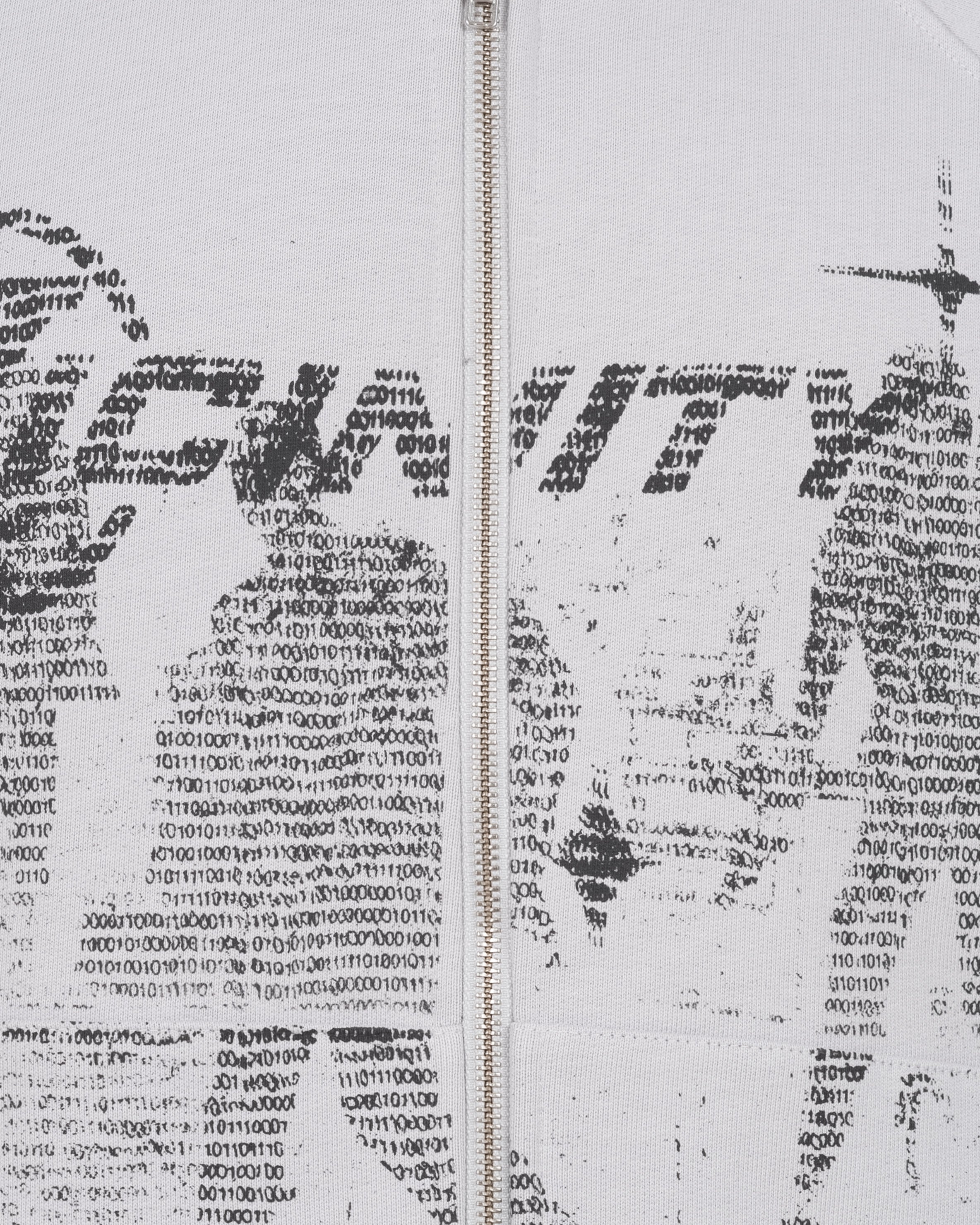 BINARY ZIP HOODIE GREY