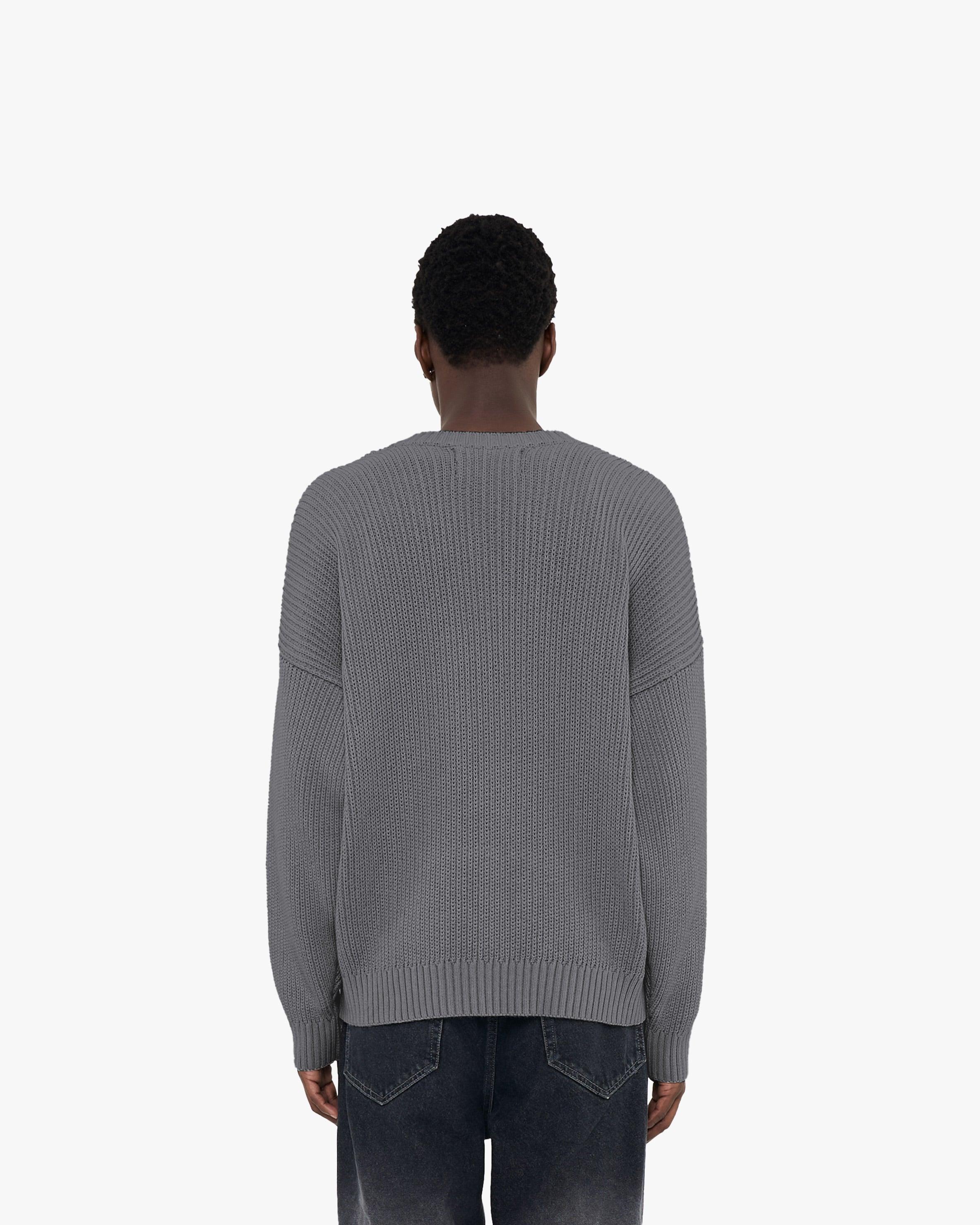 V-LOGO KNITWEAR DARK GREY