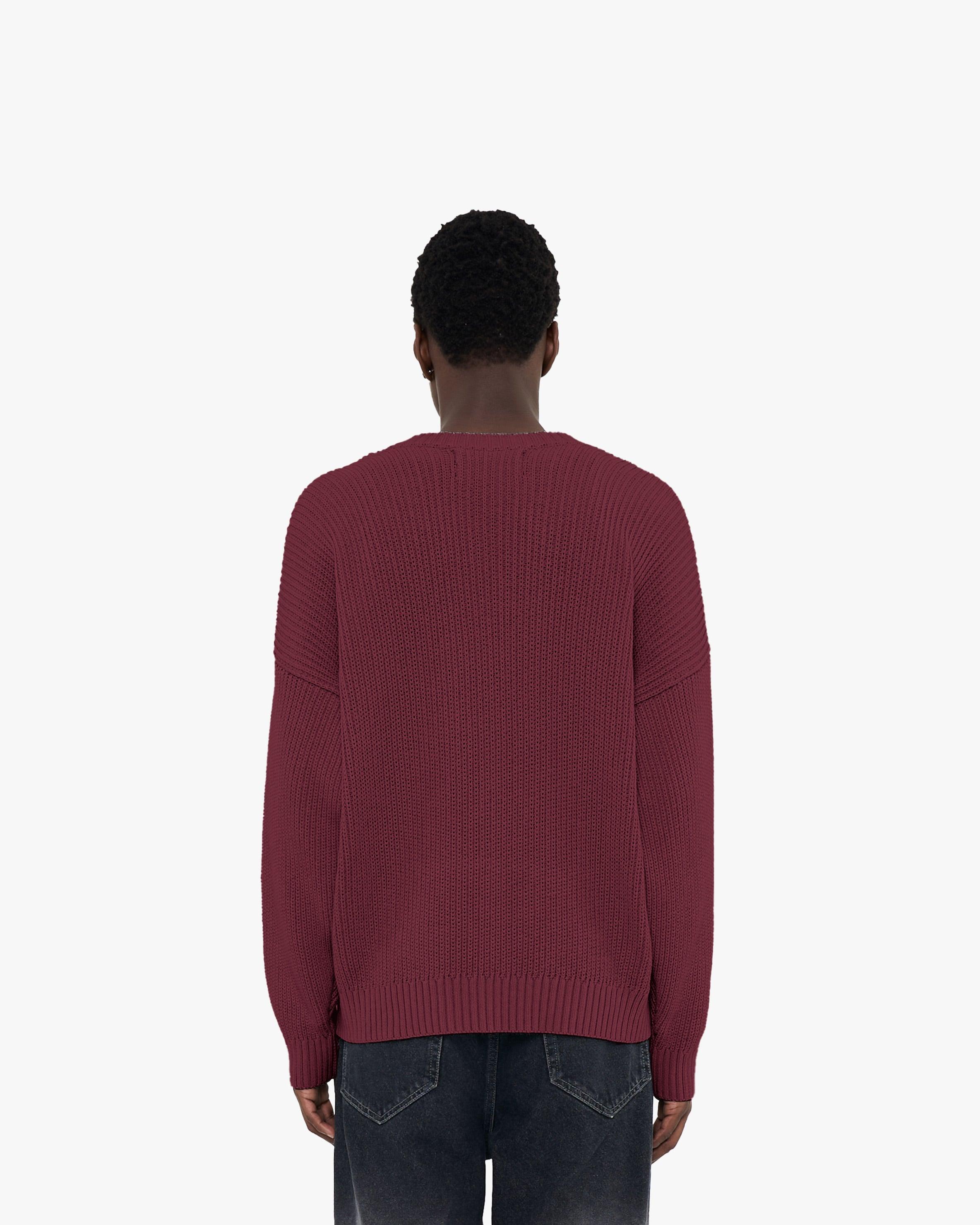 V-LOGO KNITWEAR DARK CHERRY