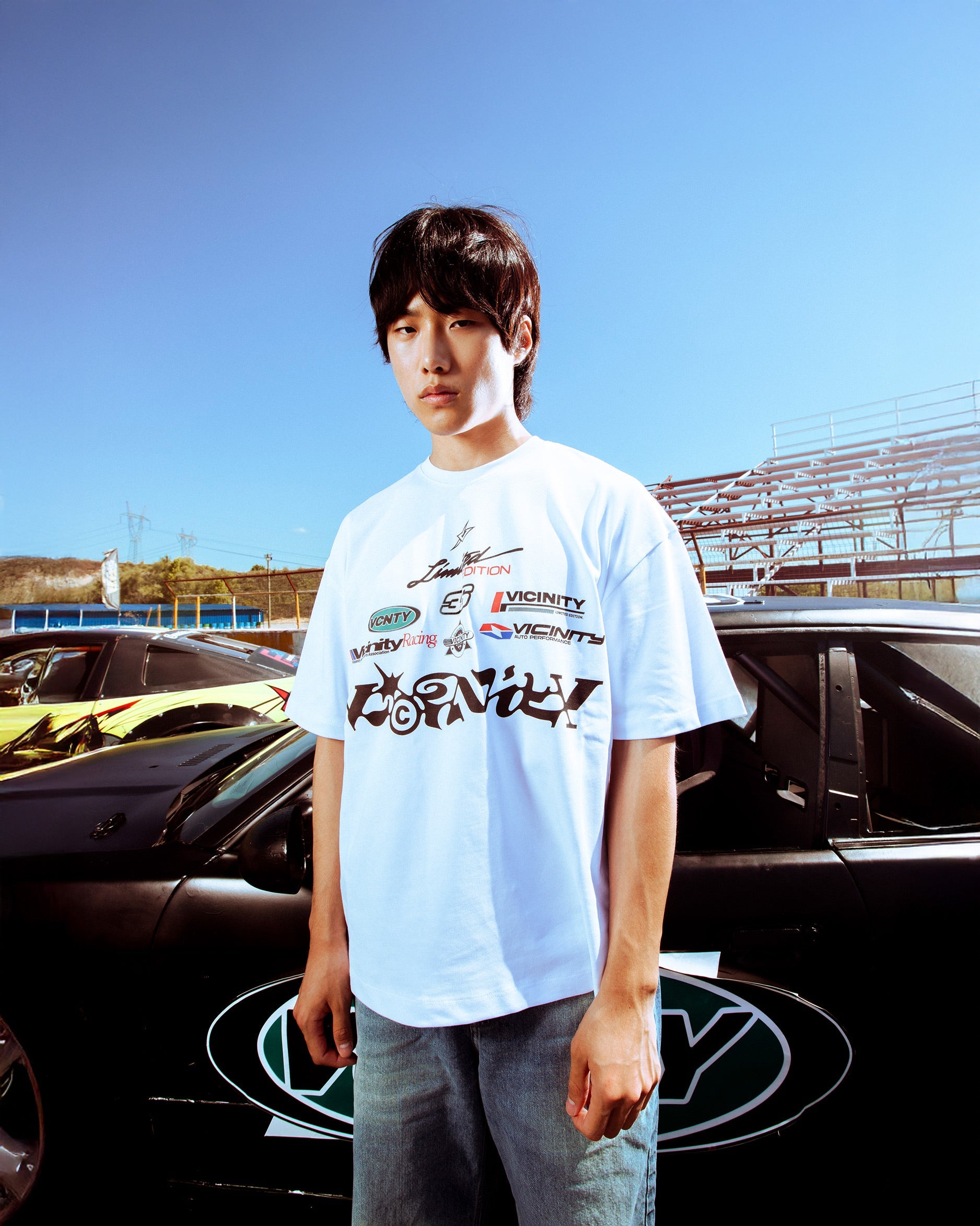 RACING LOGOS TEE WHITE