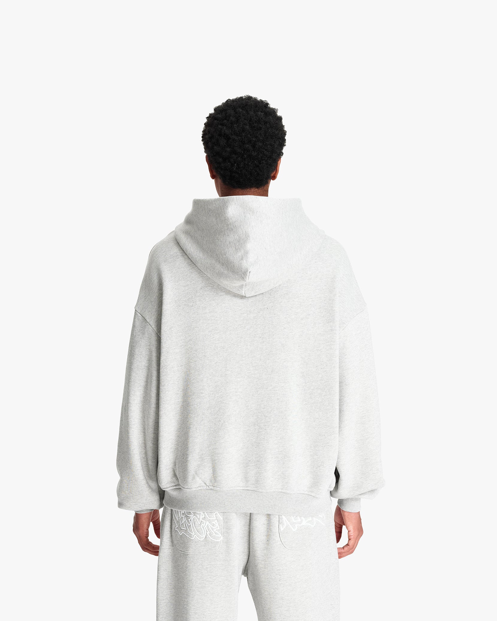 GRAFFITI ZIP-HOODIE GREY MELANGE