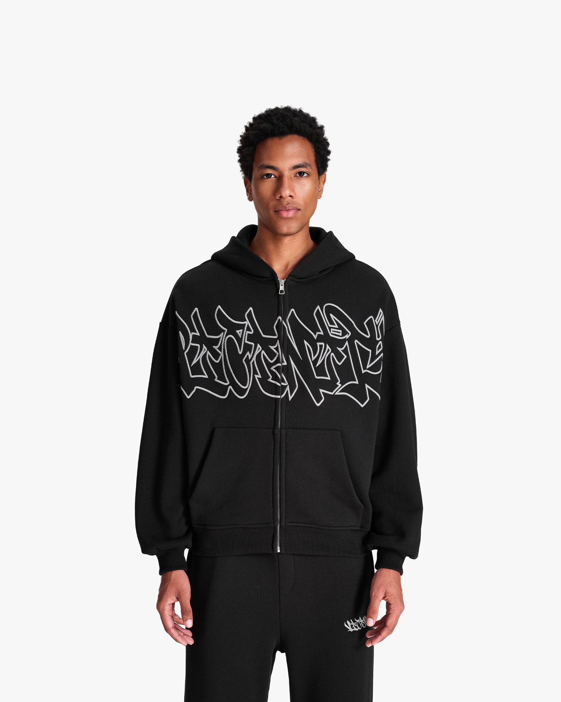 GRAFFITI ZIP-HOODIE BLACK