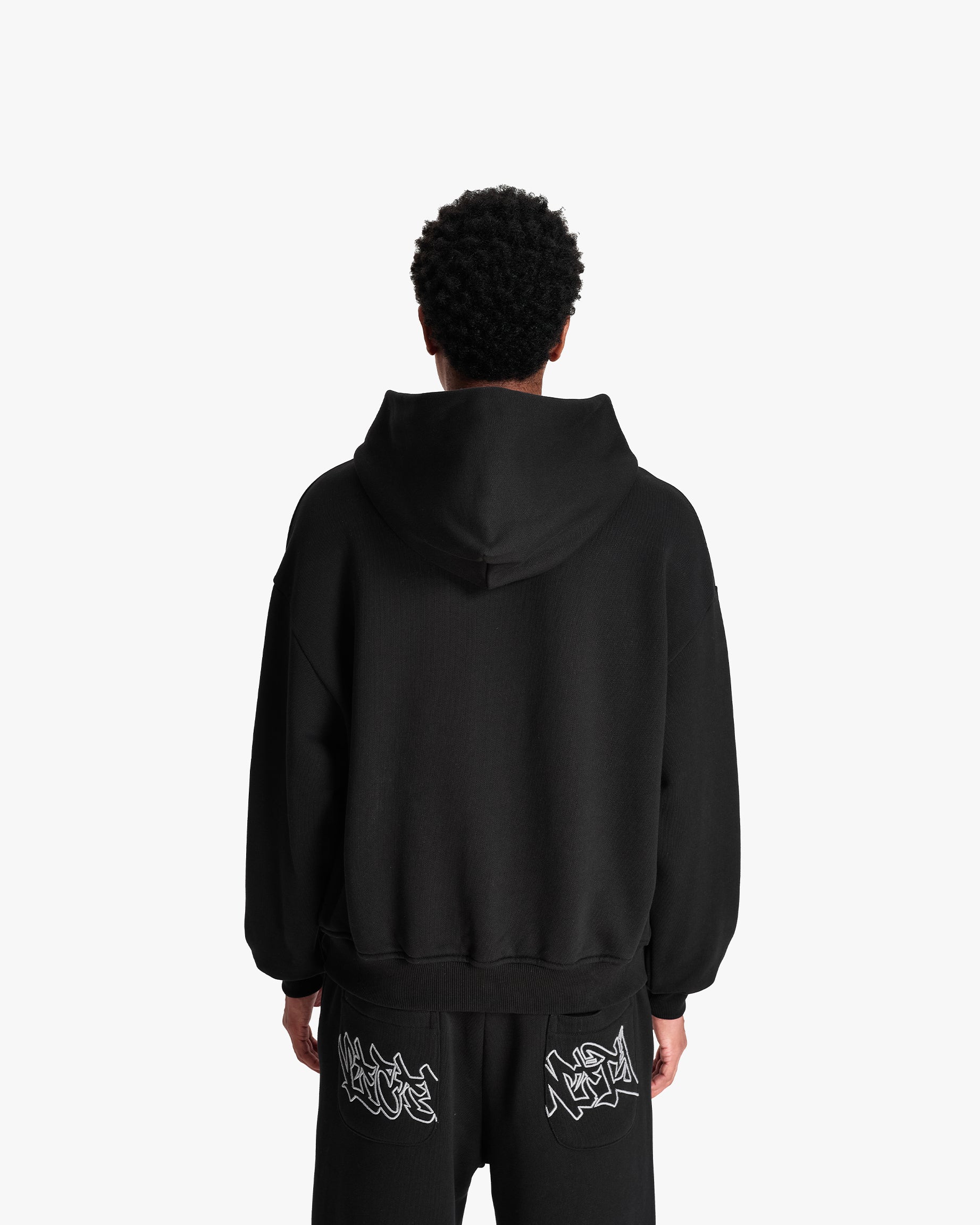 GRAFFITI ZIP-HOODIE BLACK