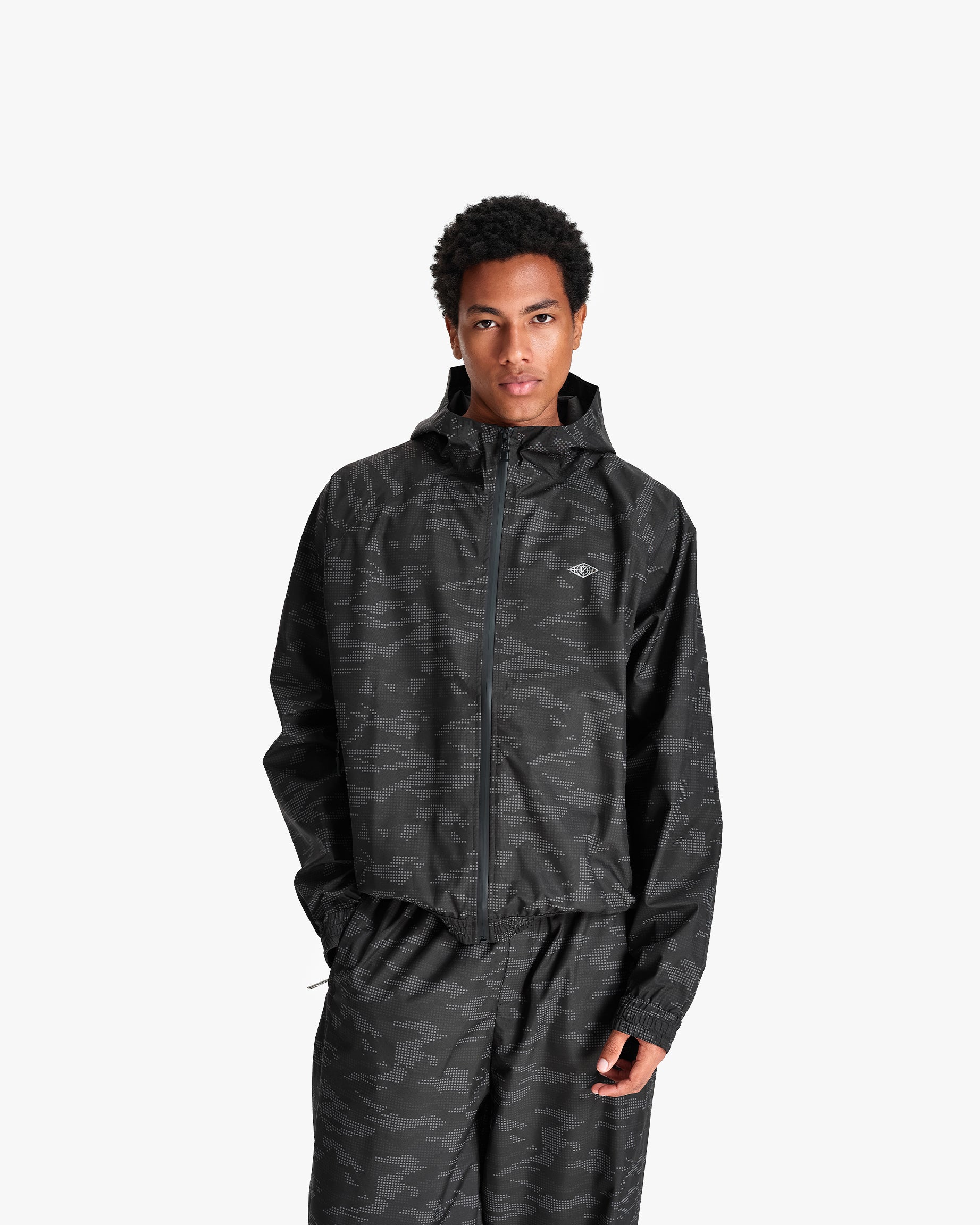 WINDBREAKER DOTTED CAMO BLACK