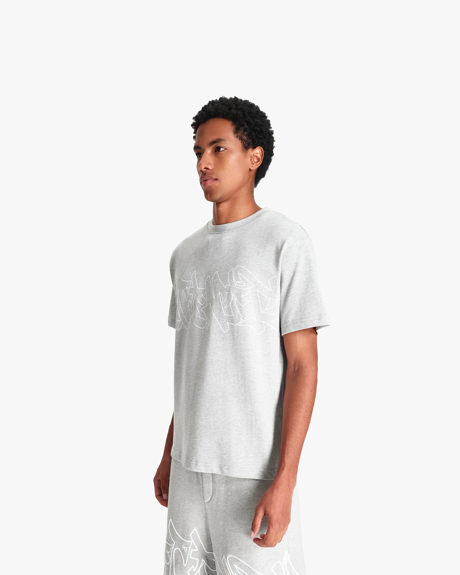 GRAFFITI TEE GREY MELANGE