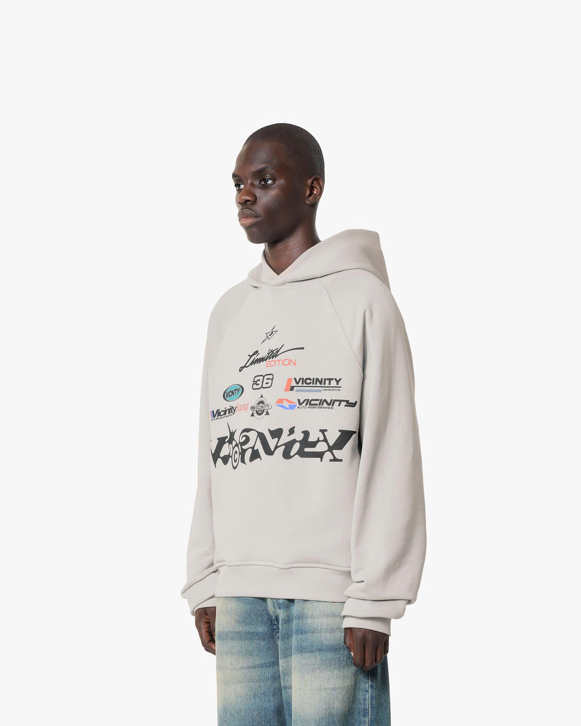 RACING LOGOS HOODIE GREY