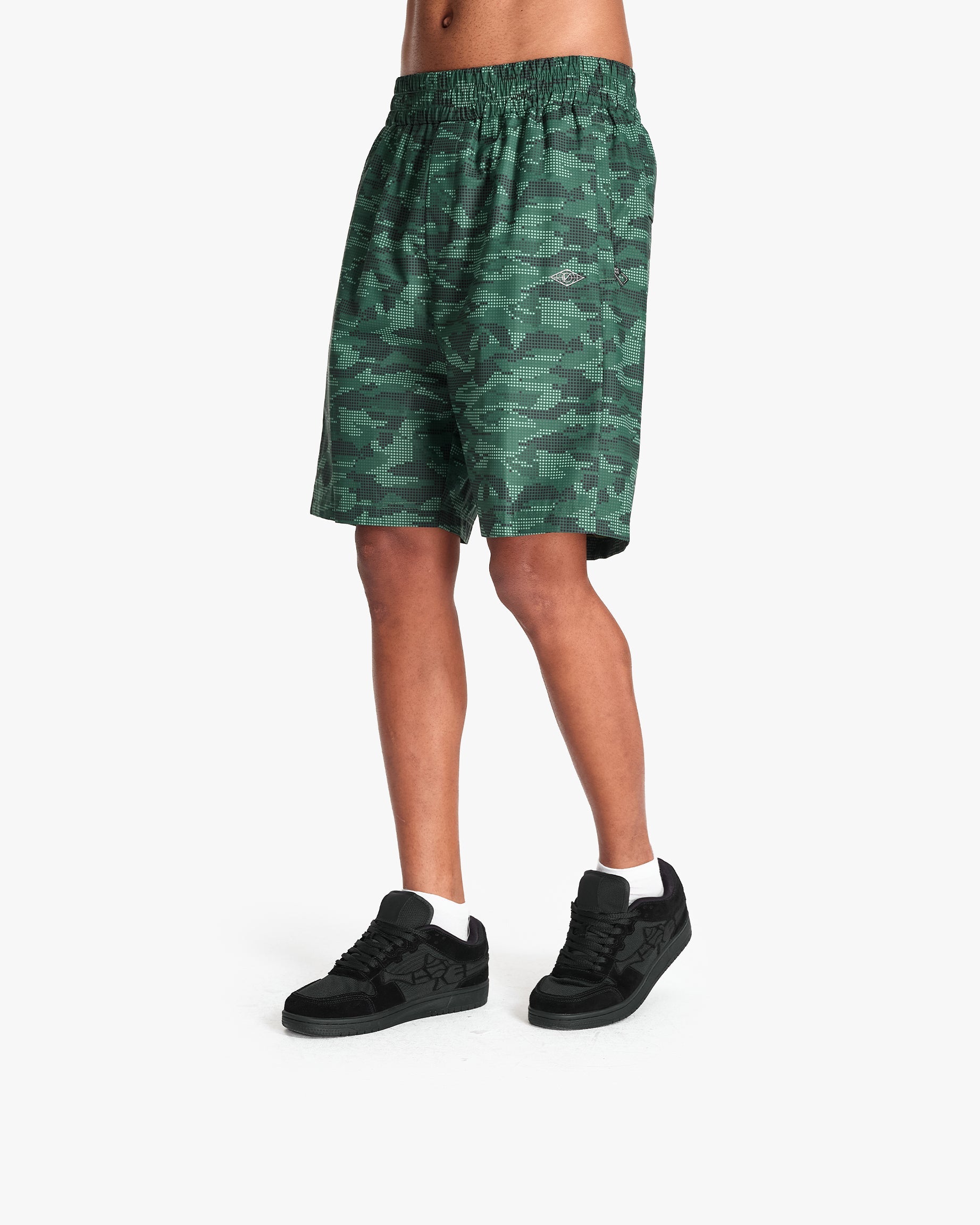TRACK SHORTS DOTTED CAMO GREEN