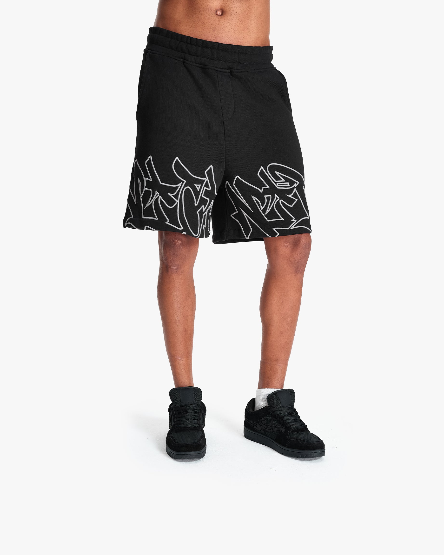 GRAFFITI SHORTS BLACK