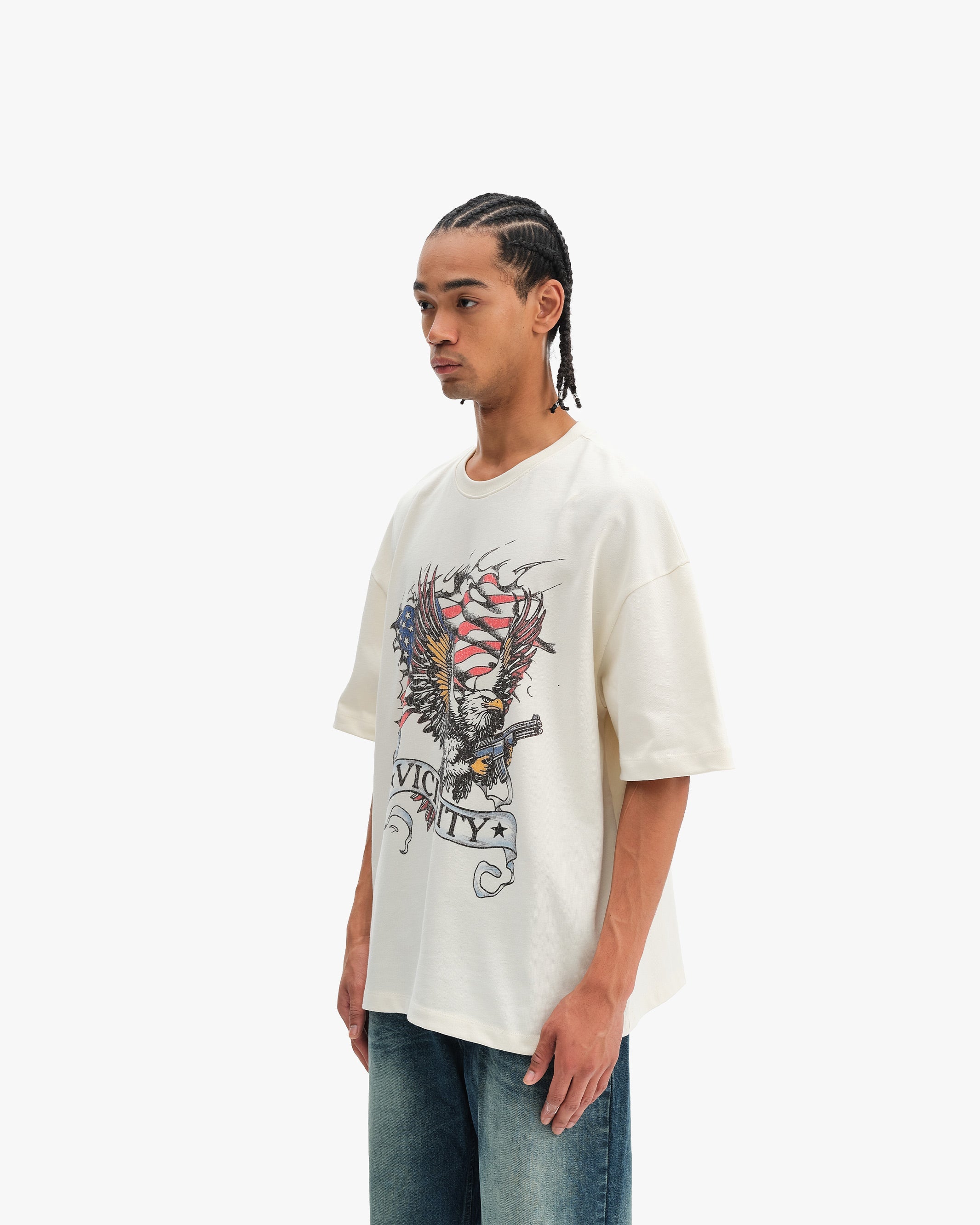 EAGLE TATTOO TEE BEIGE
