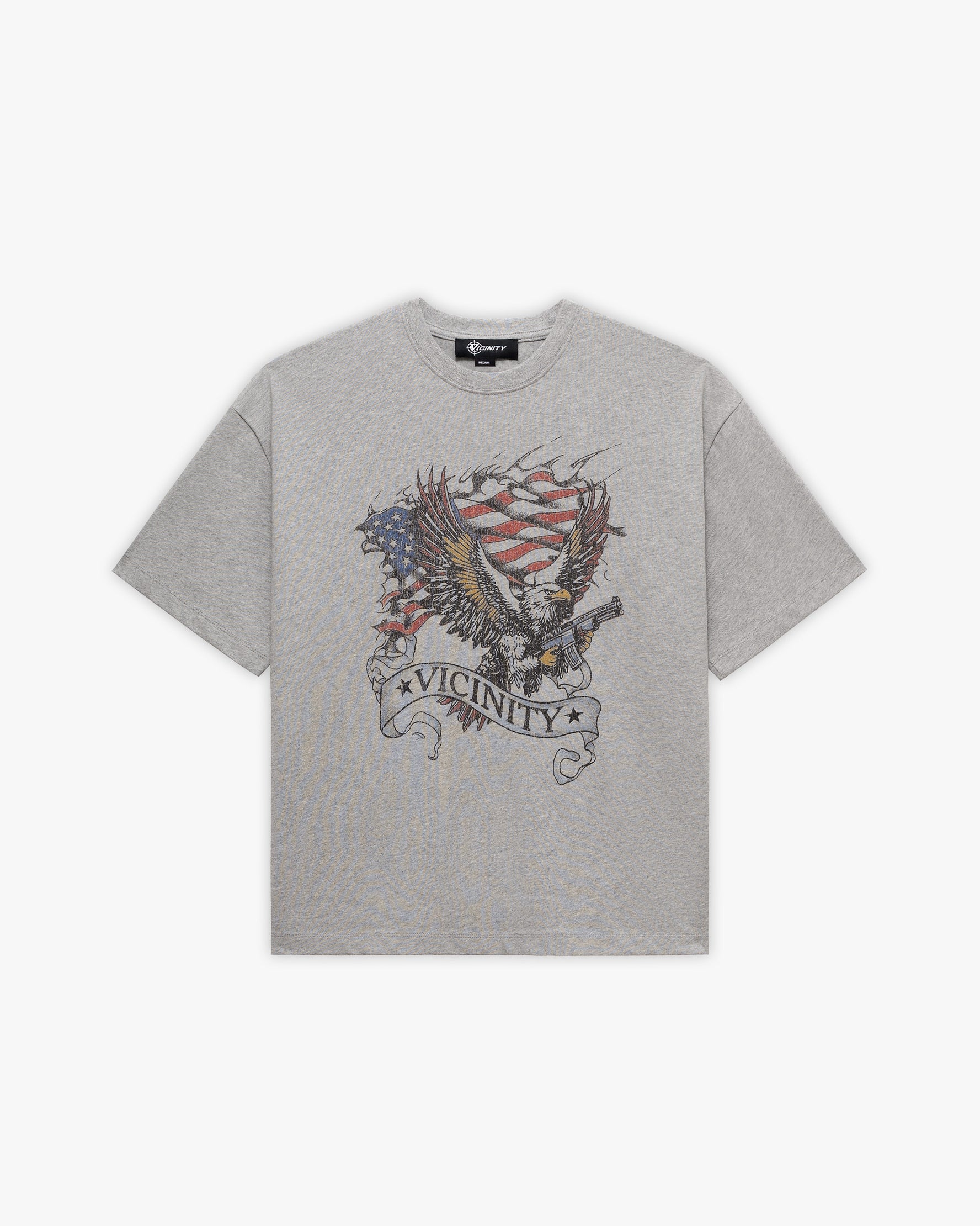 EAGLE TATTOO TEE MELANGE GREY