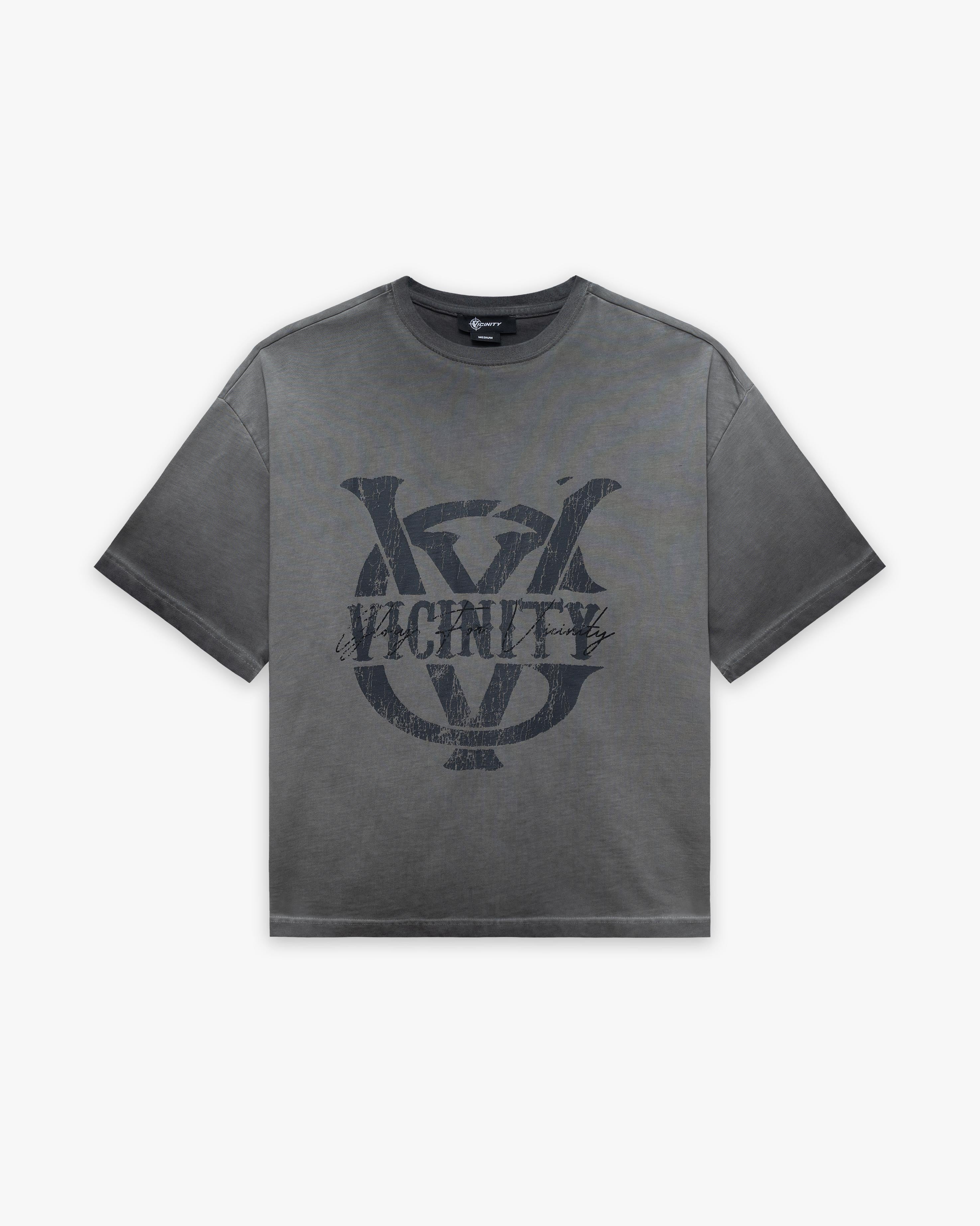 INITIALS TEE DARK GREY