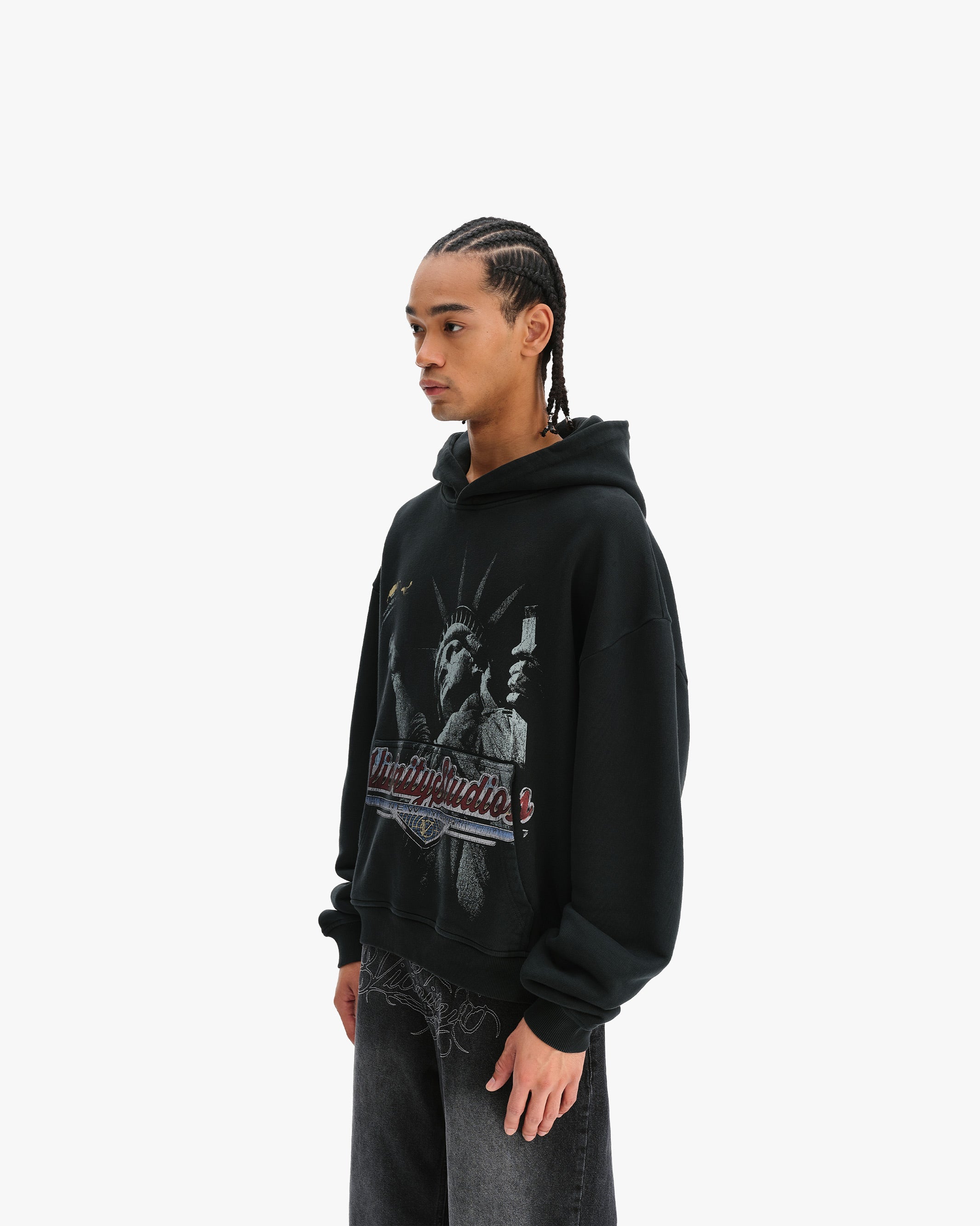 LADY LIBERTY HOODIE VINTAGE WASH