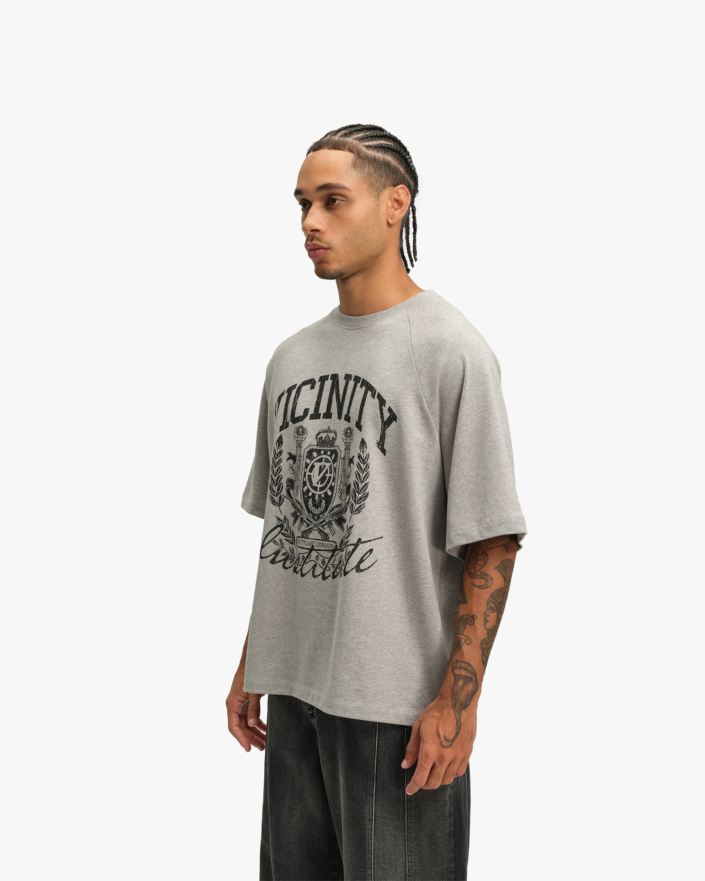 INSTITUTE TEE GREY MELANGE