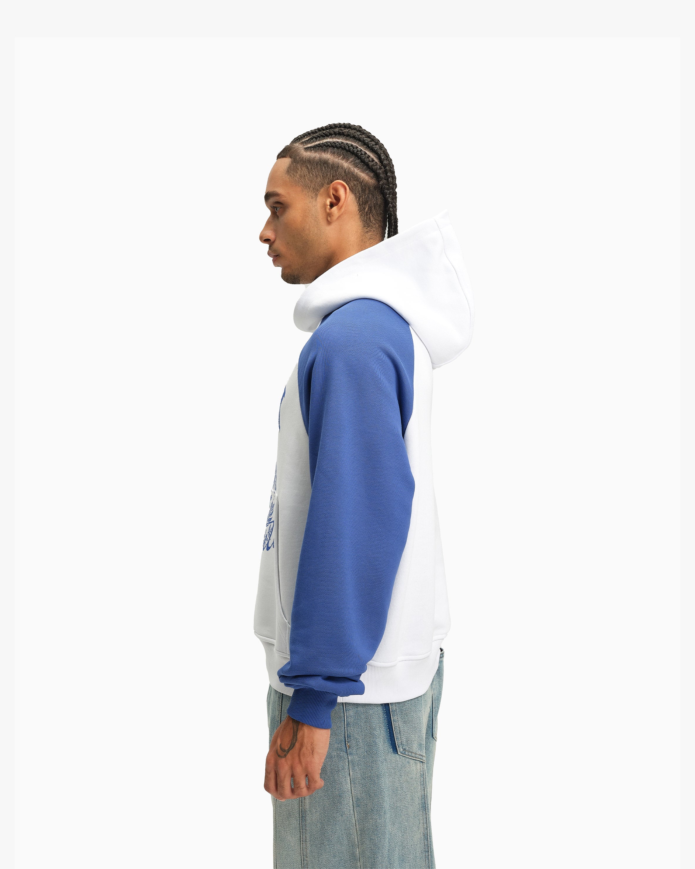 INSTITUTE HOODIE WHITE/BLUE
