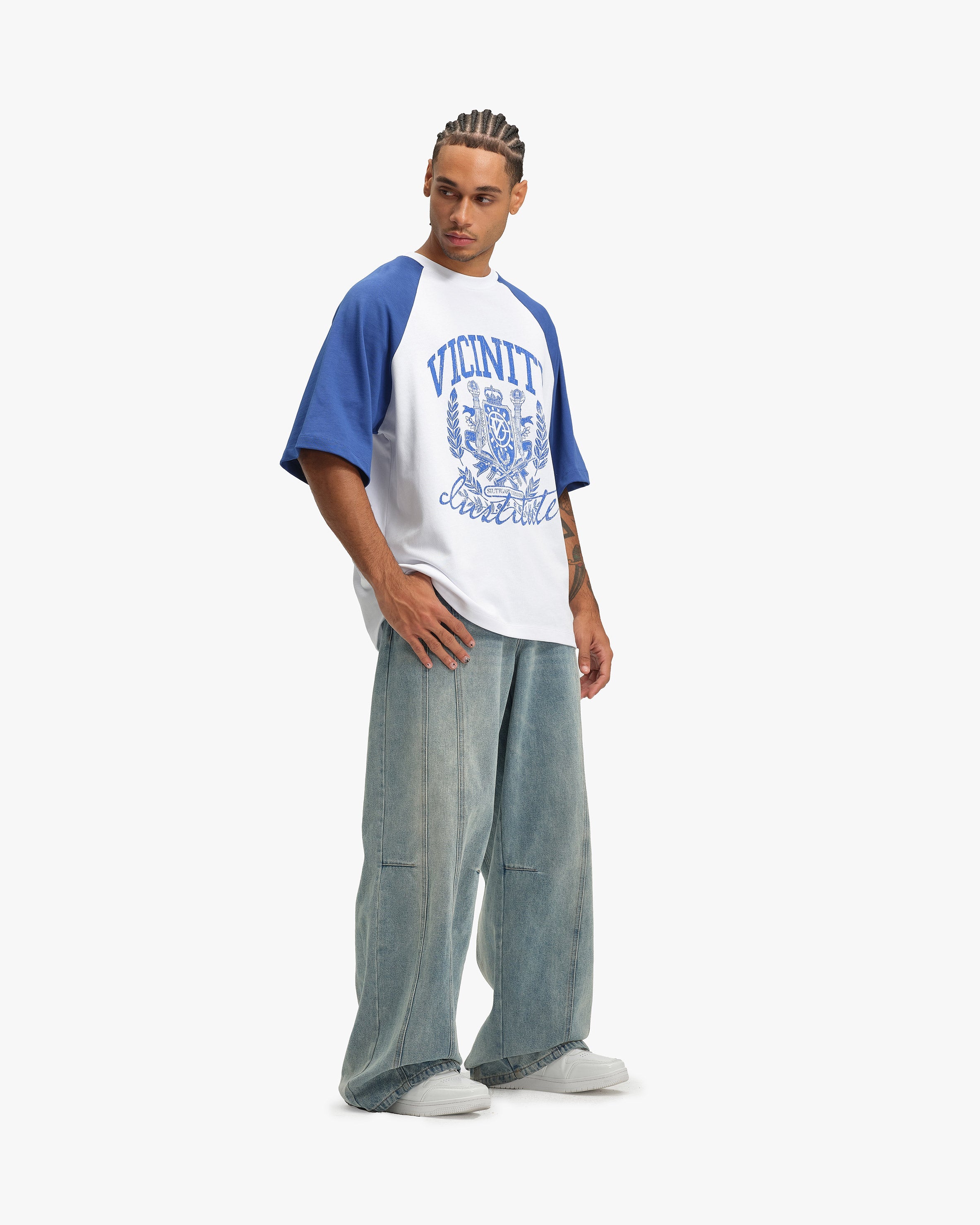 INSTITUTE TEE WHITE/BLUE