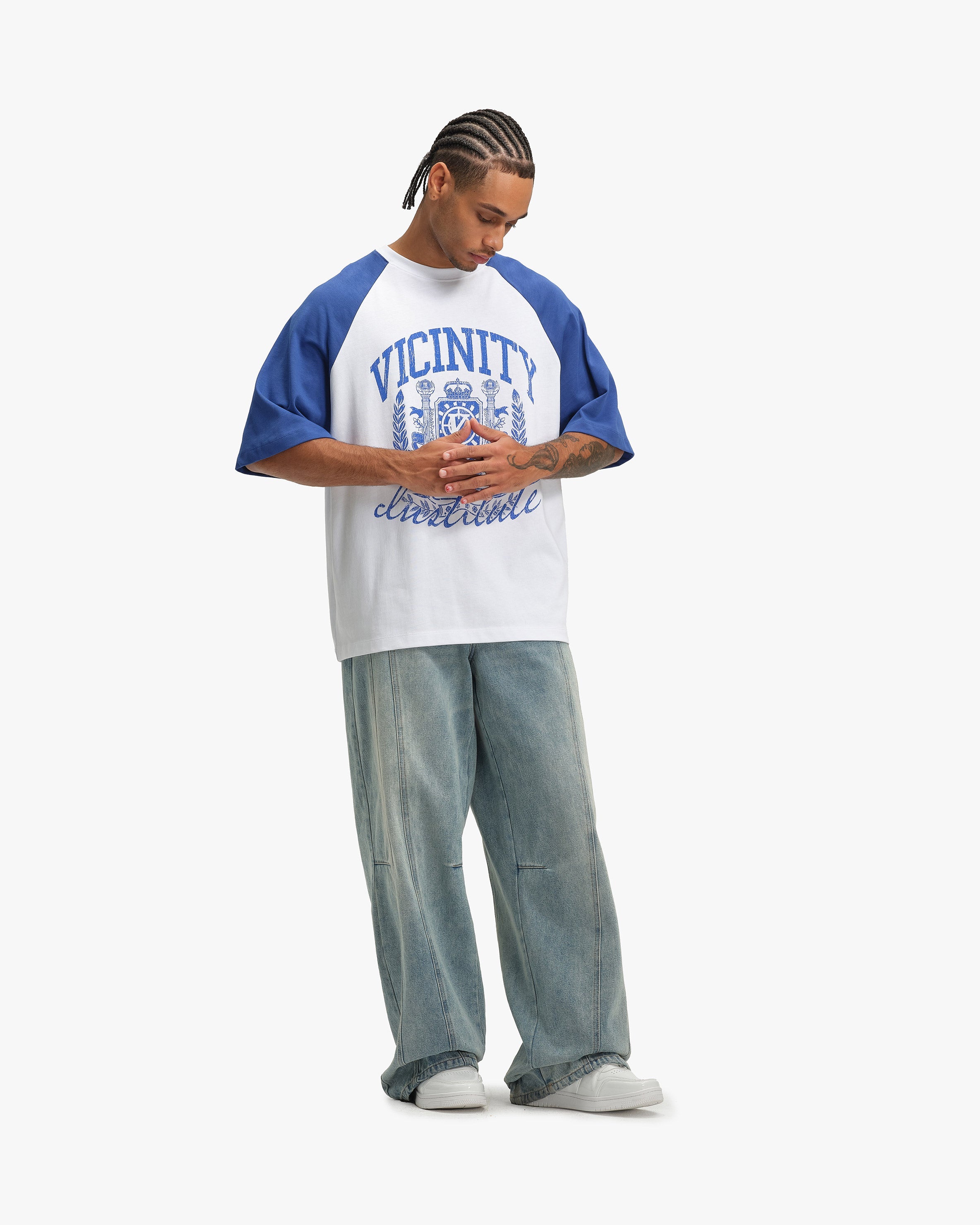 INSTITUTE TEE WHITE/BLUE