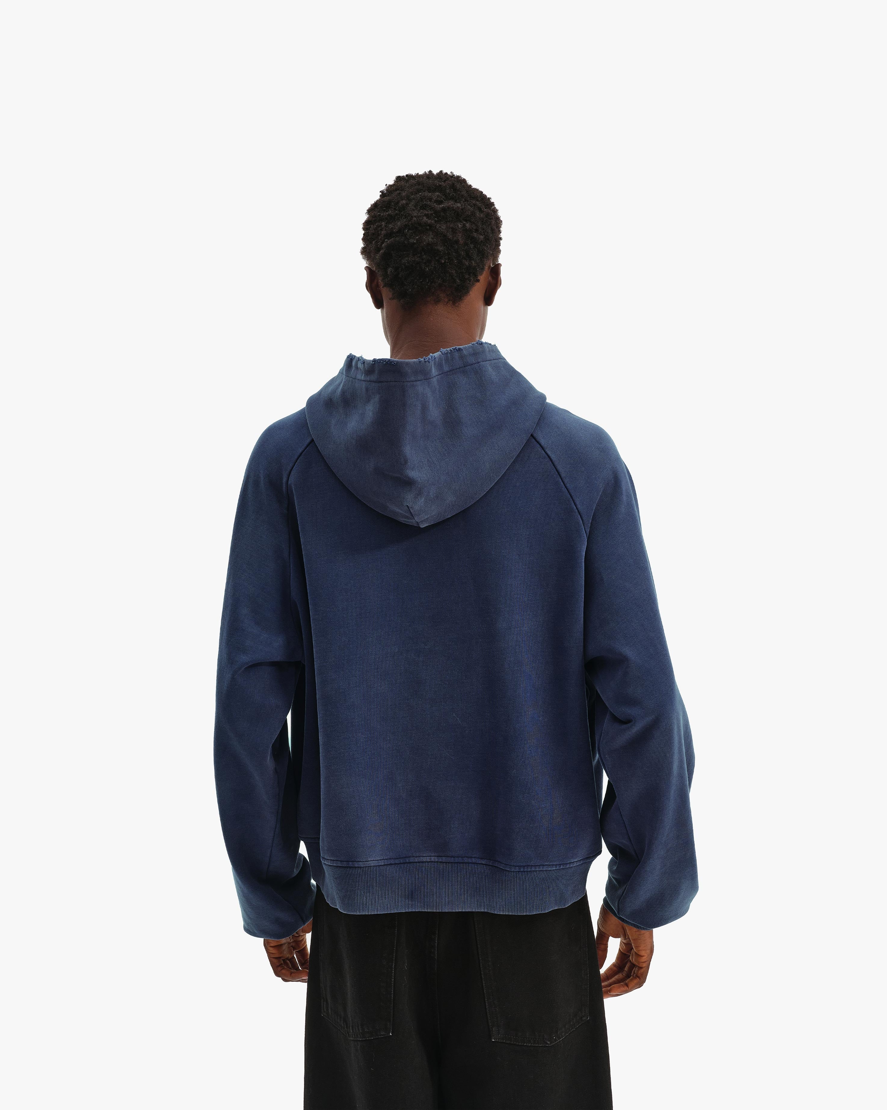 PASSPORT HOODIE WASHED BLUE