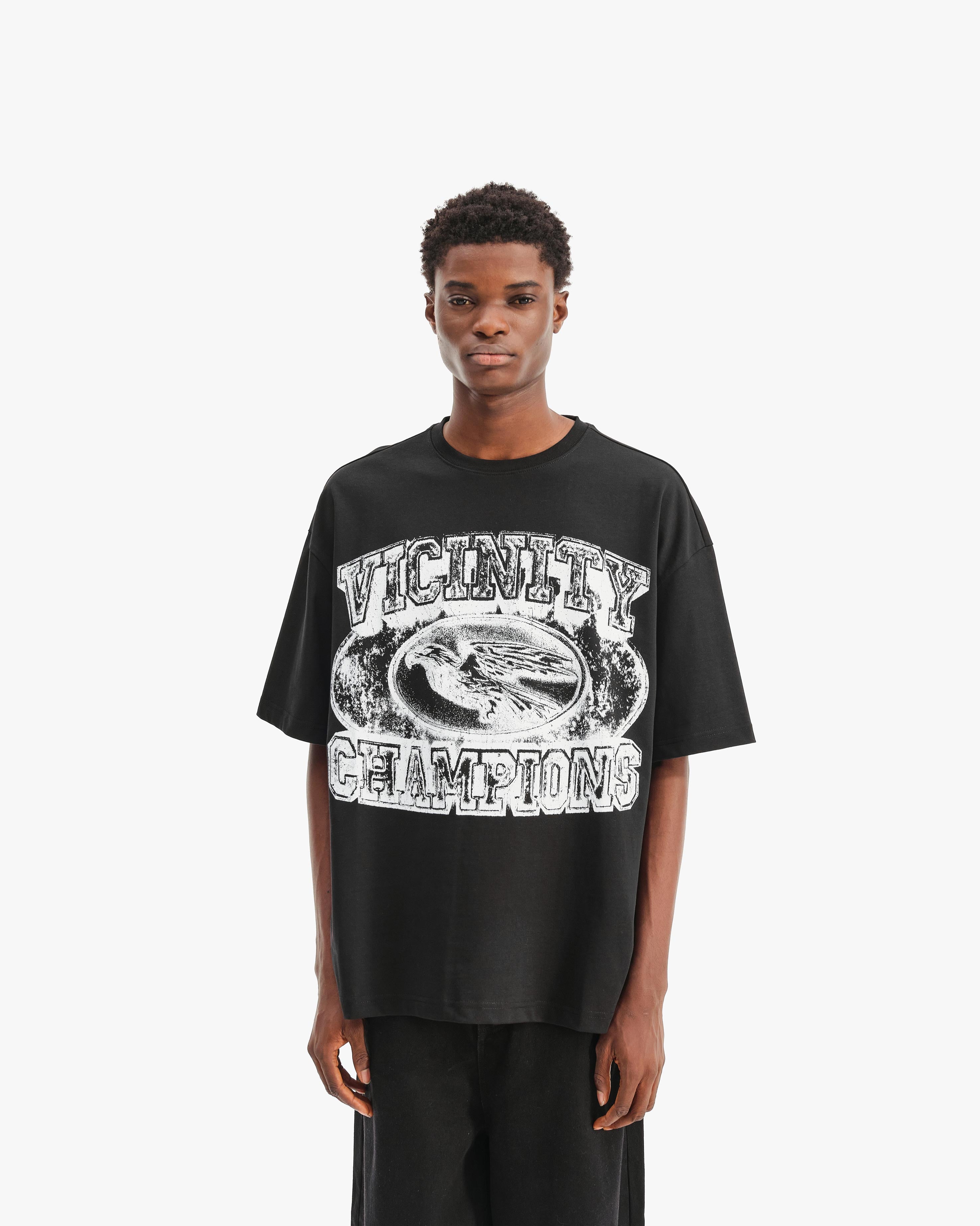 CHAMP EMBLEM TEE WHITE/BLACK