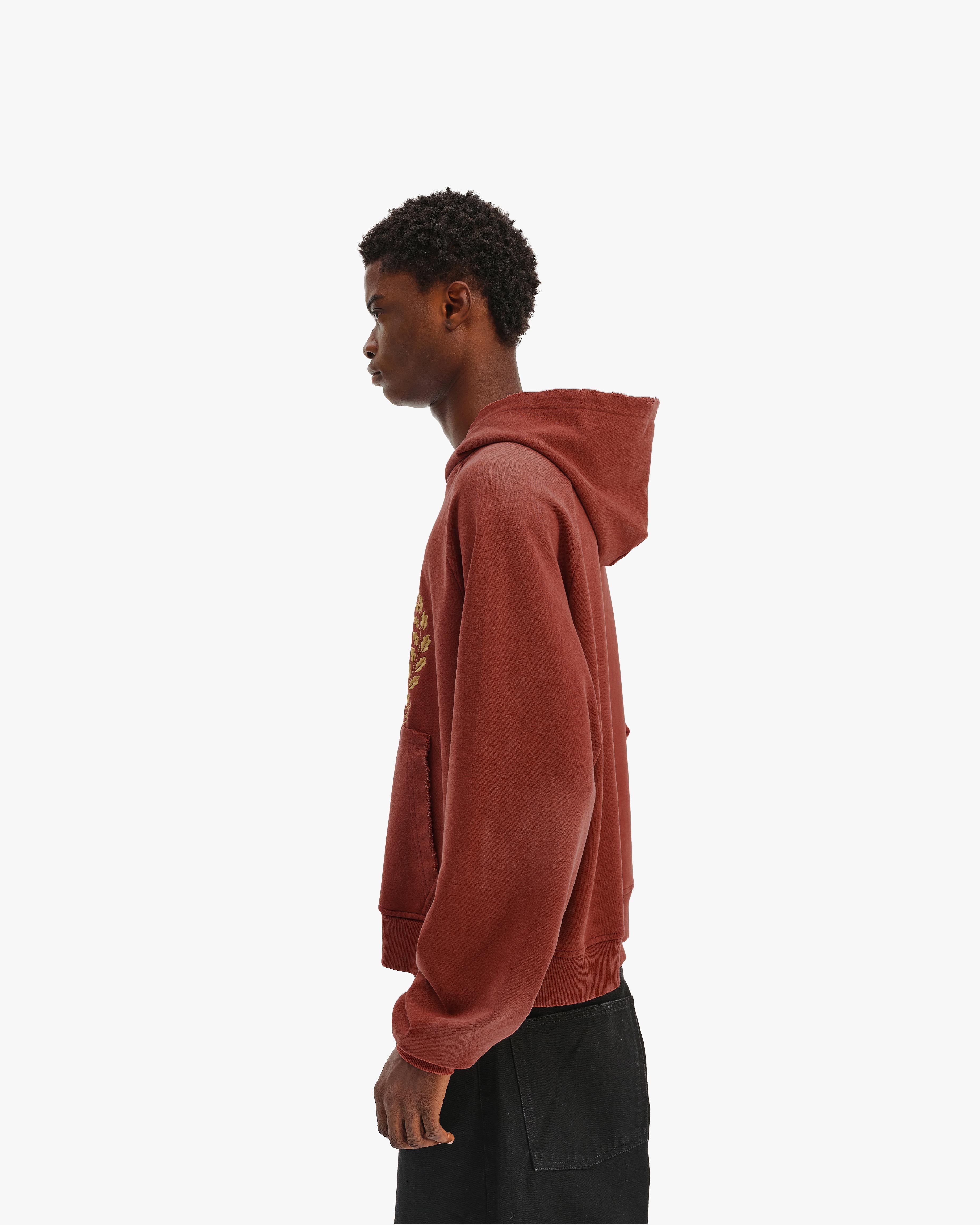PASSPORT HOODIE WASHED RED