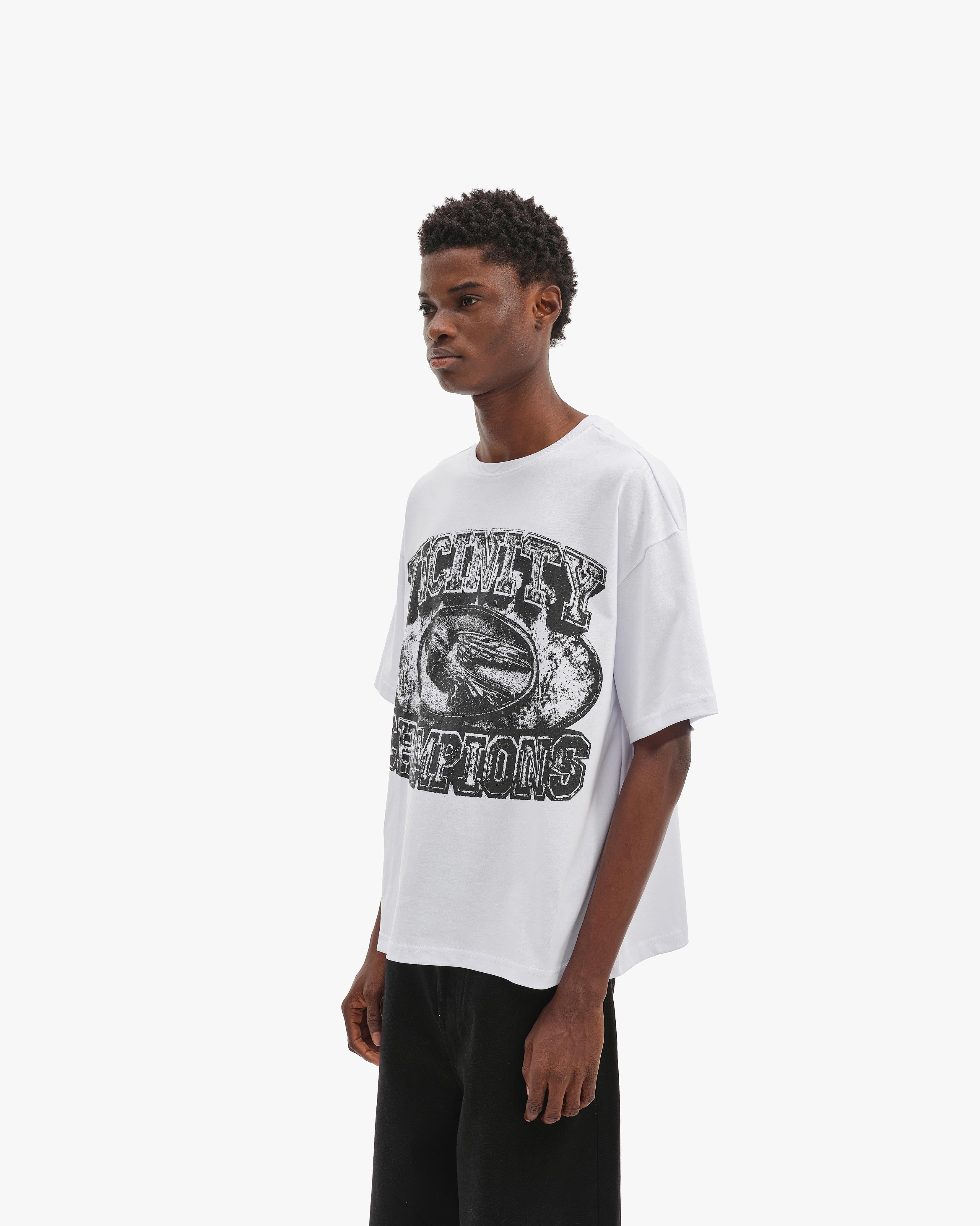 CHAMP EMBLEM TEE BLACK/WHITE