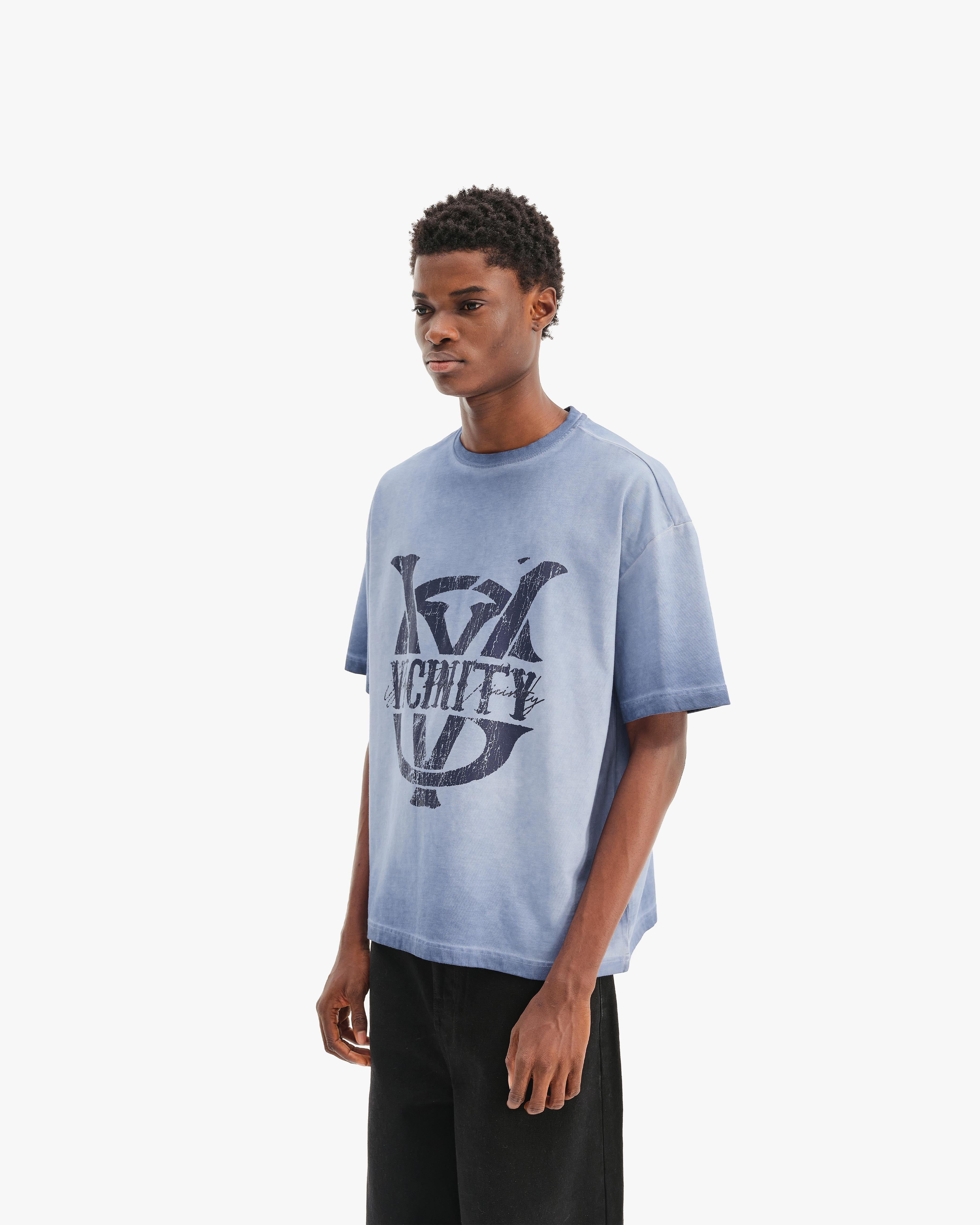 INITIALS TEE BLUE