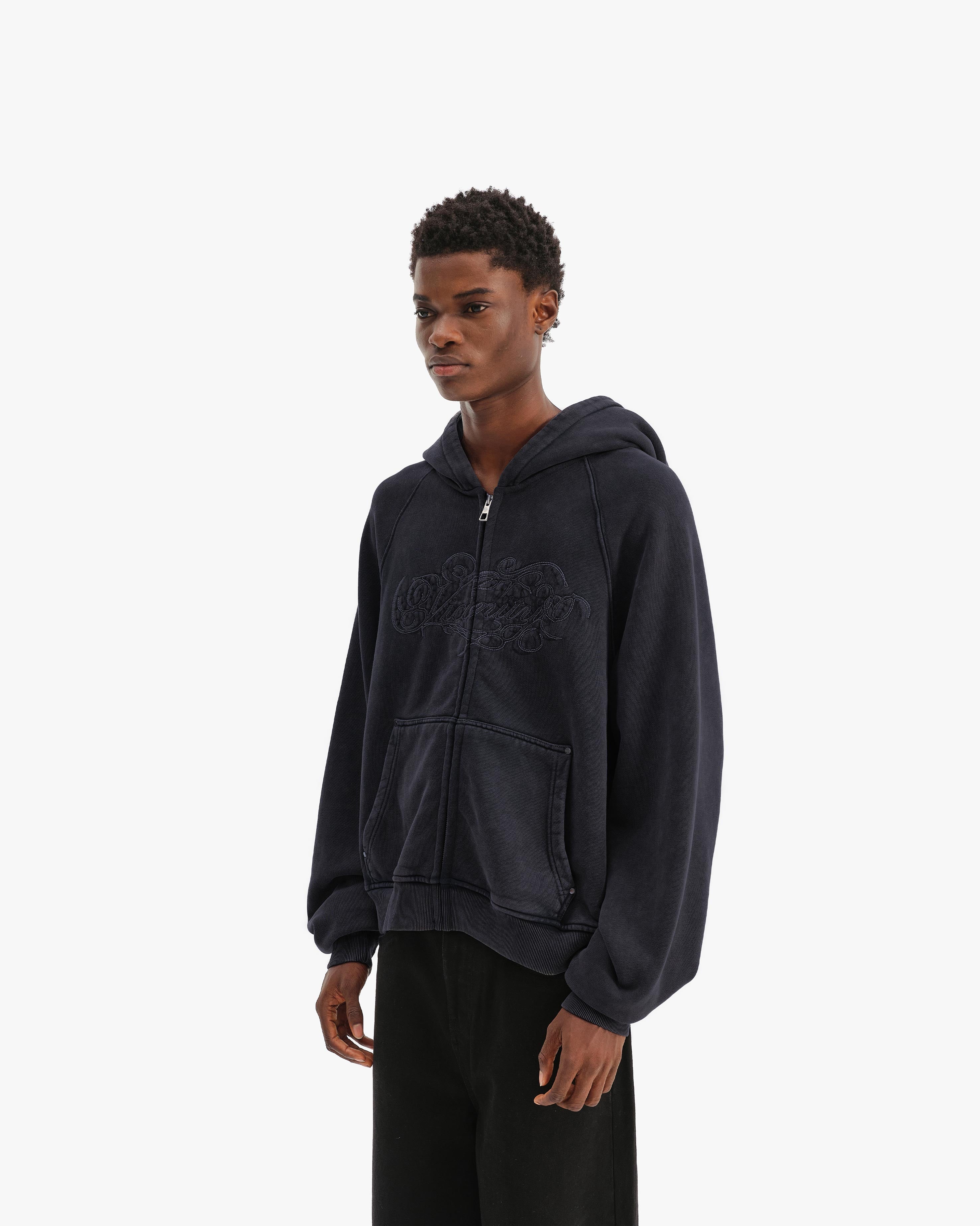SIGNATURE ZIP HOODIE VINTAGE BLACK