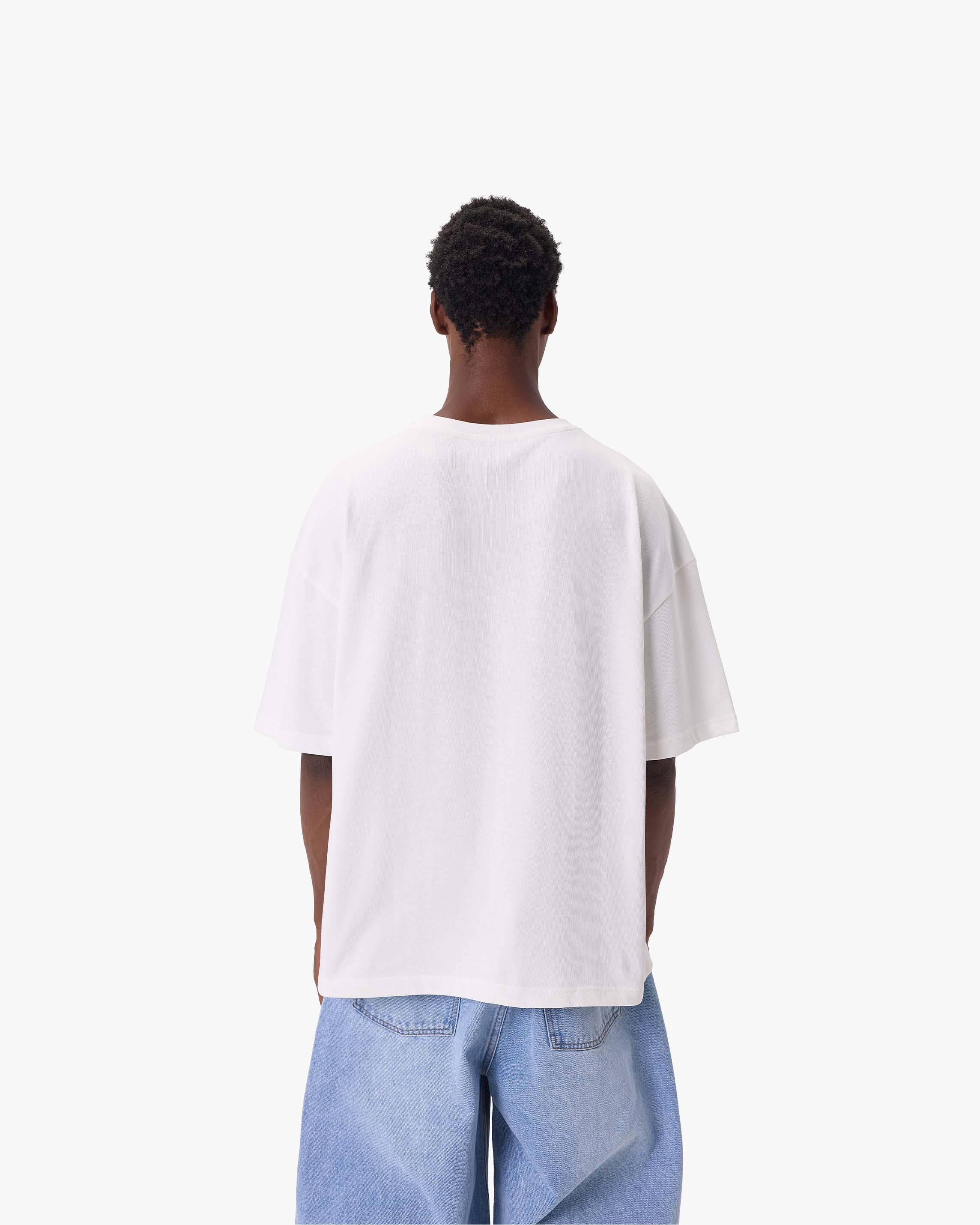 DRAWN SCRIPT TEE WHITE