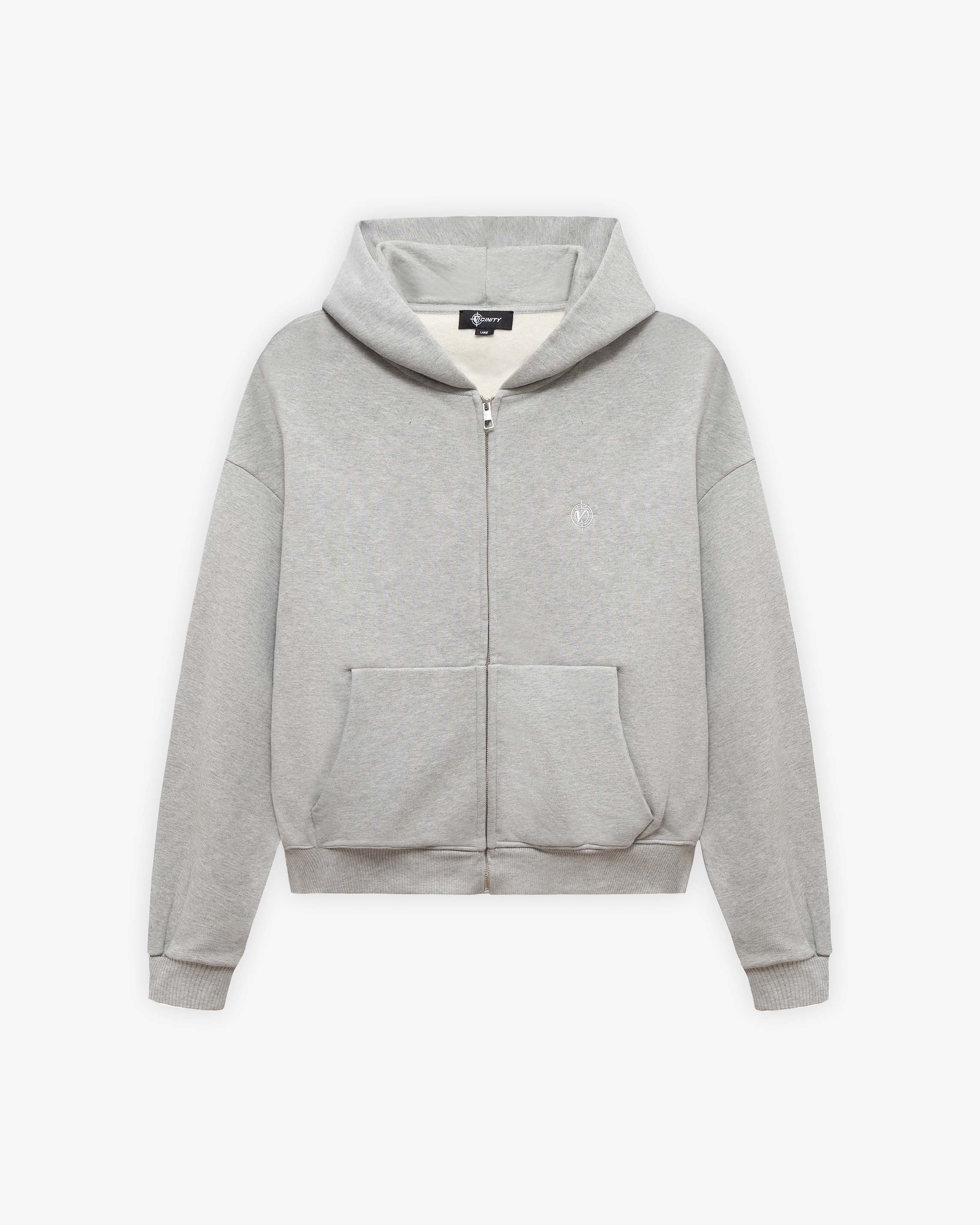 SOFTS ZIP-HOODIE GREY MELANGE