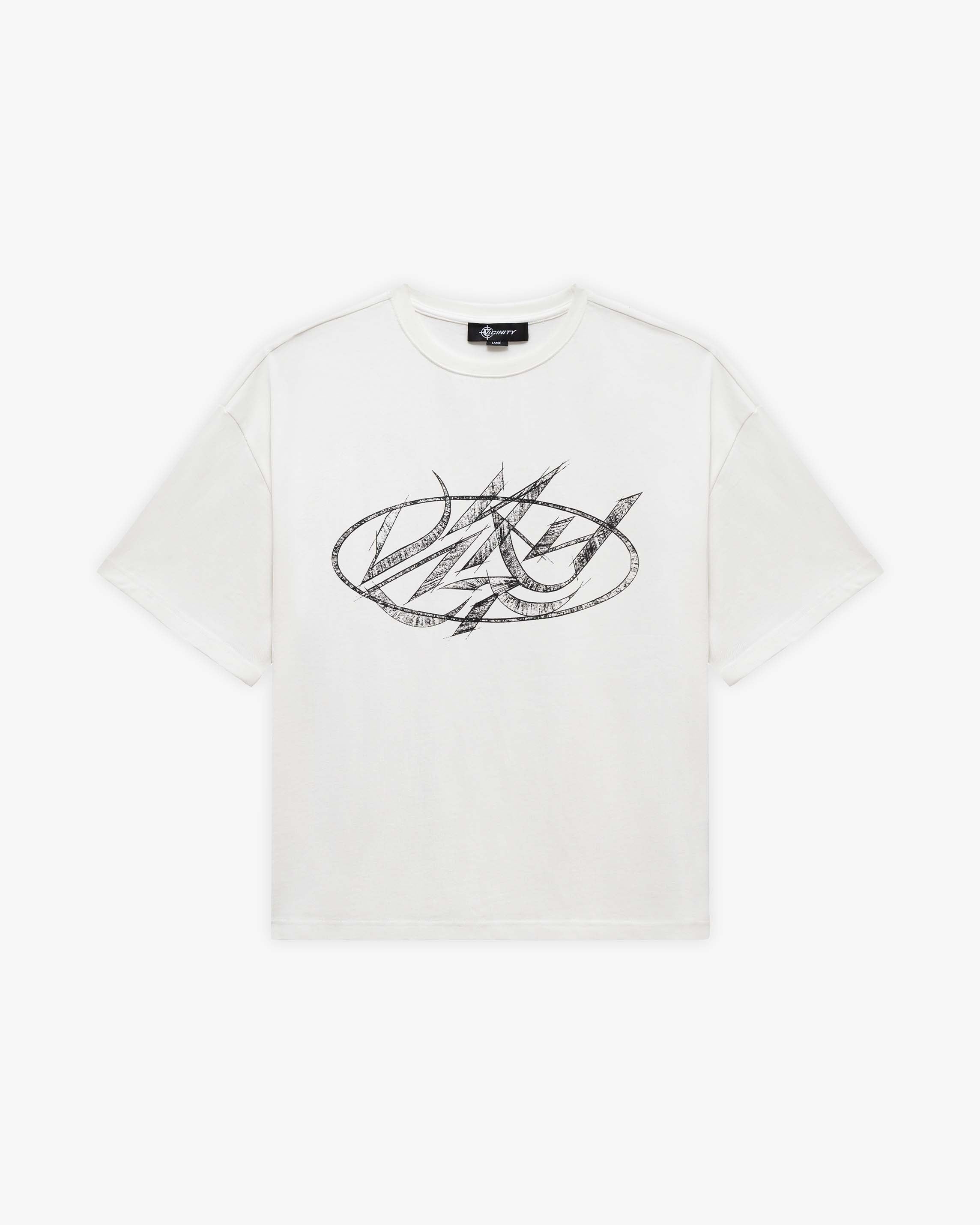 DRAWN SCRIPT TEE WHITE