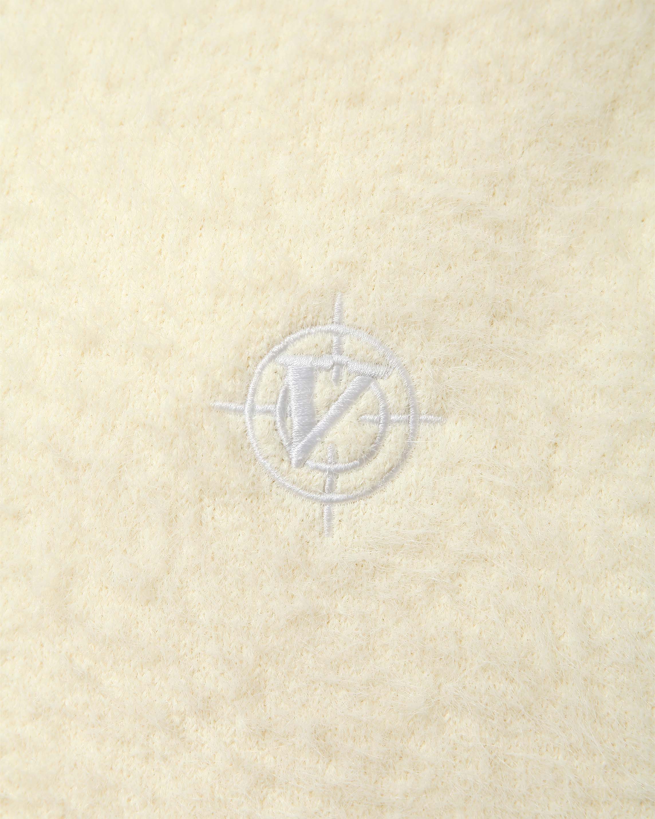 FAUX MINK POLO SWEATER CREAM