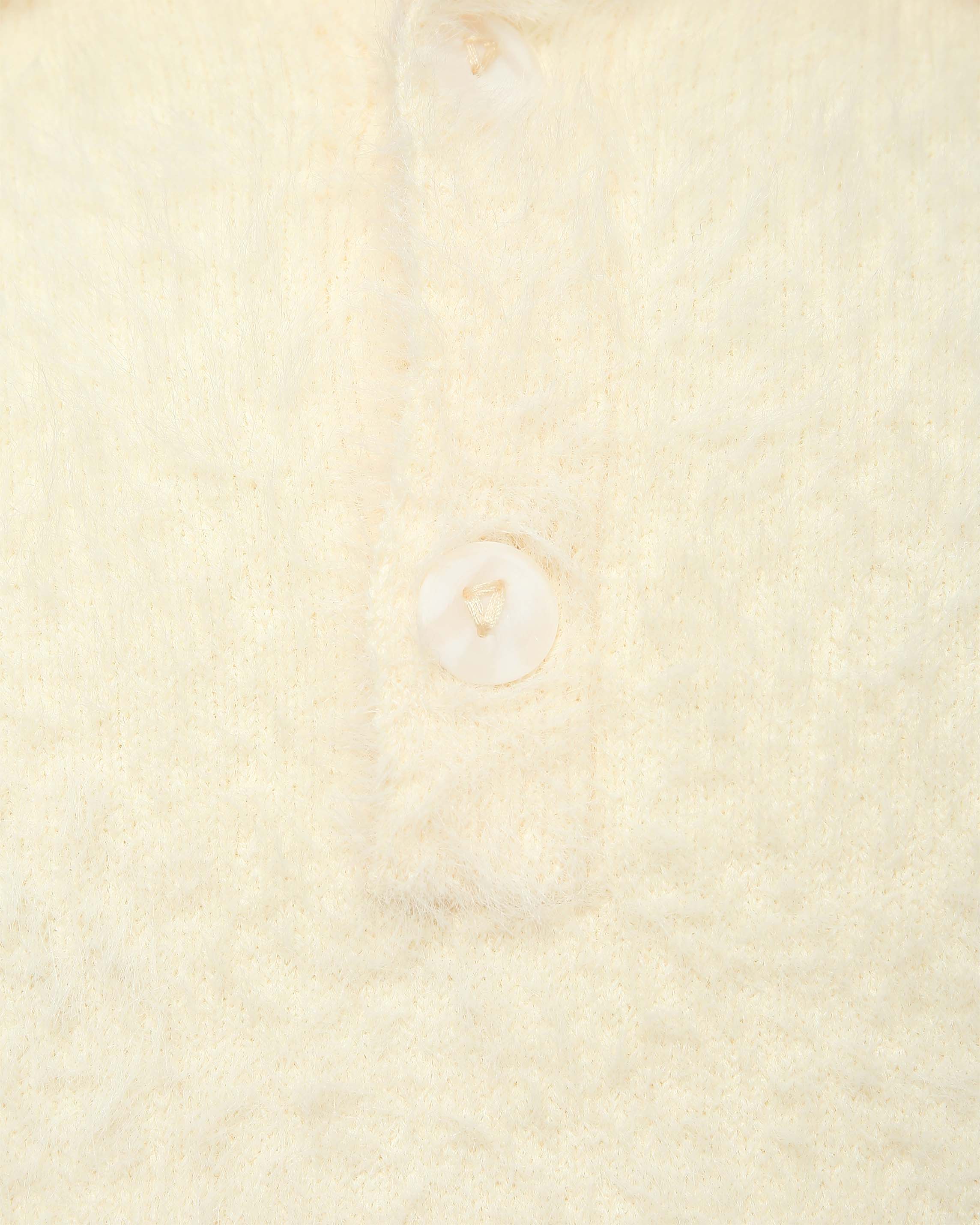 FAUX MINK POLO SWEATER CREAM