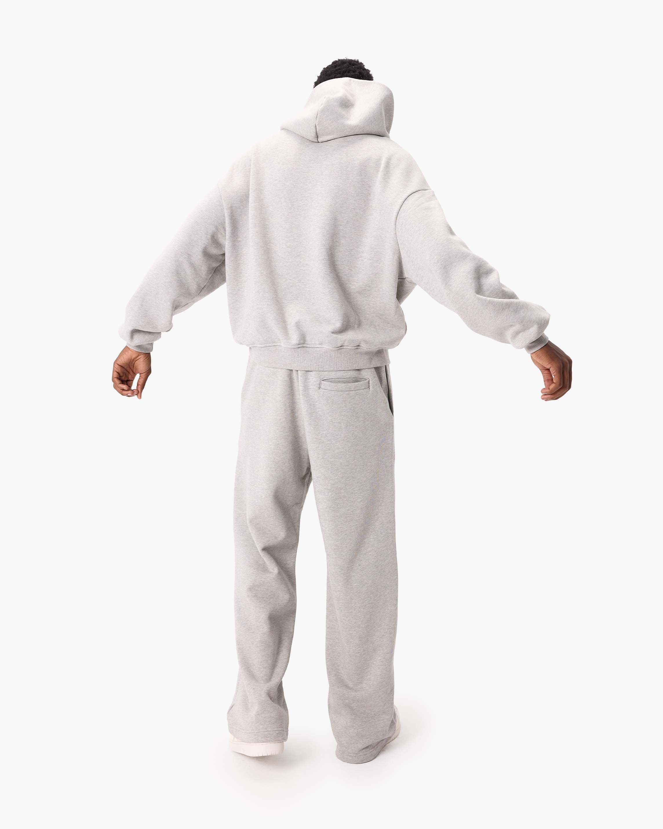 SOFTS ZIP-HOODIE GREY MELANGE