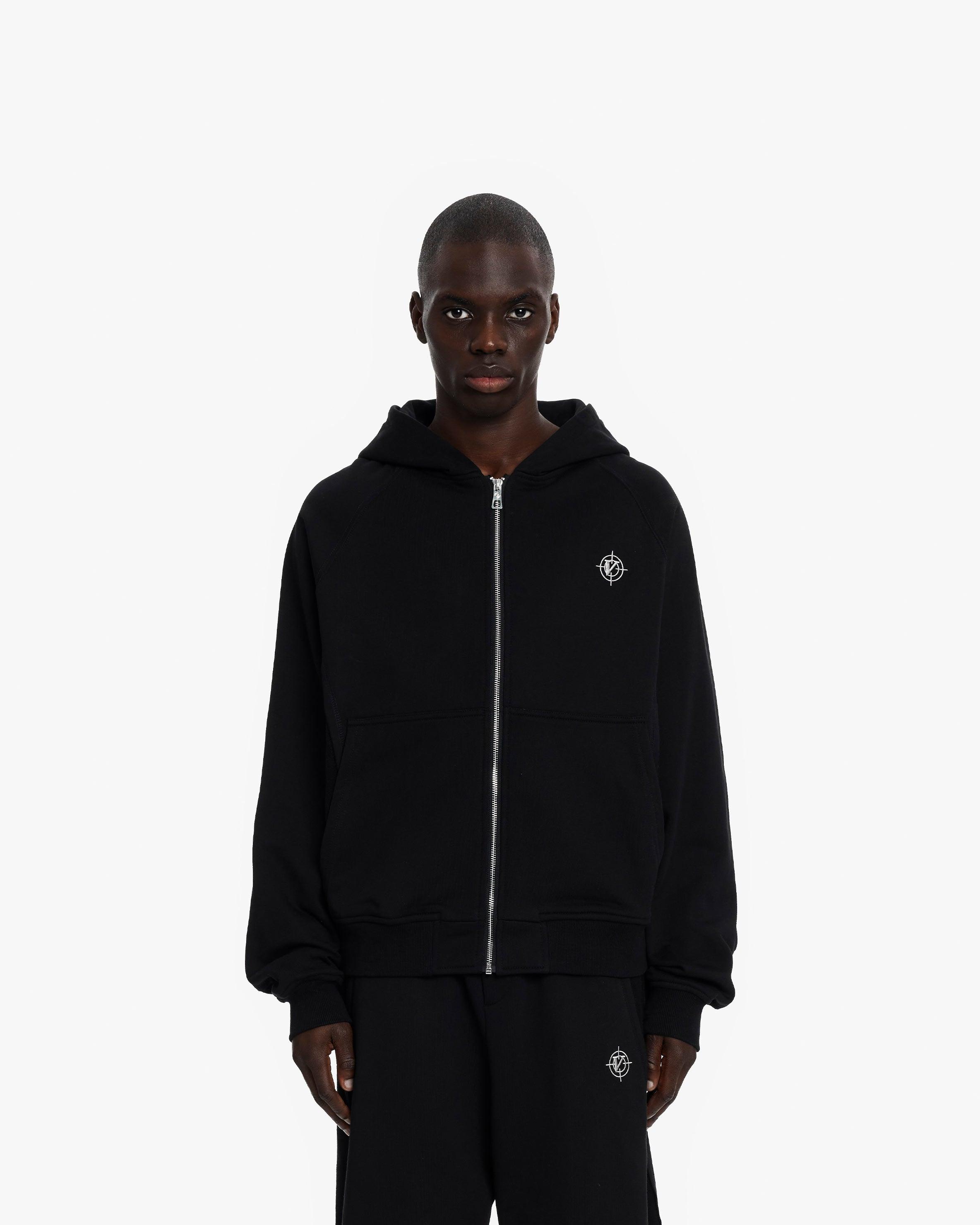 INSIDE OUT ZIP HOODIE BLACK