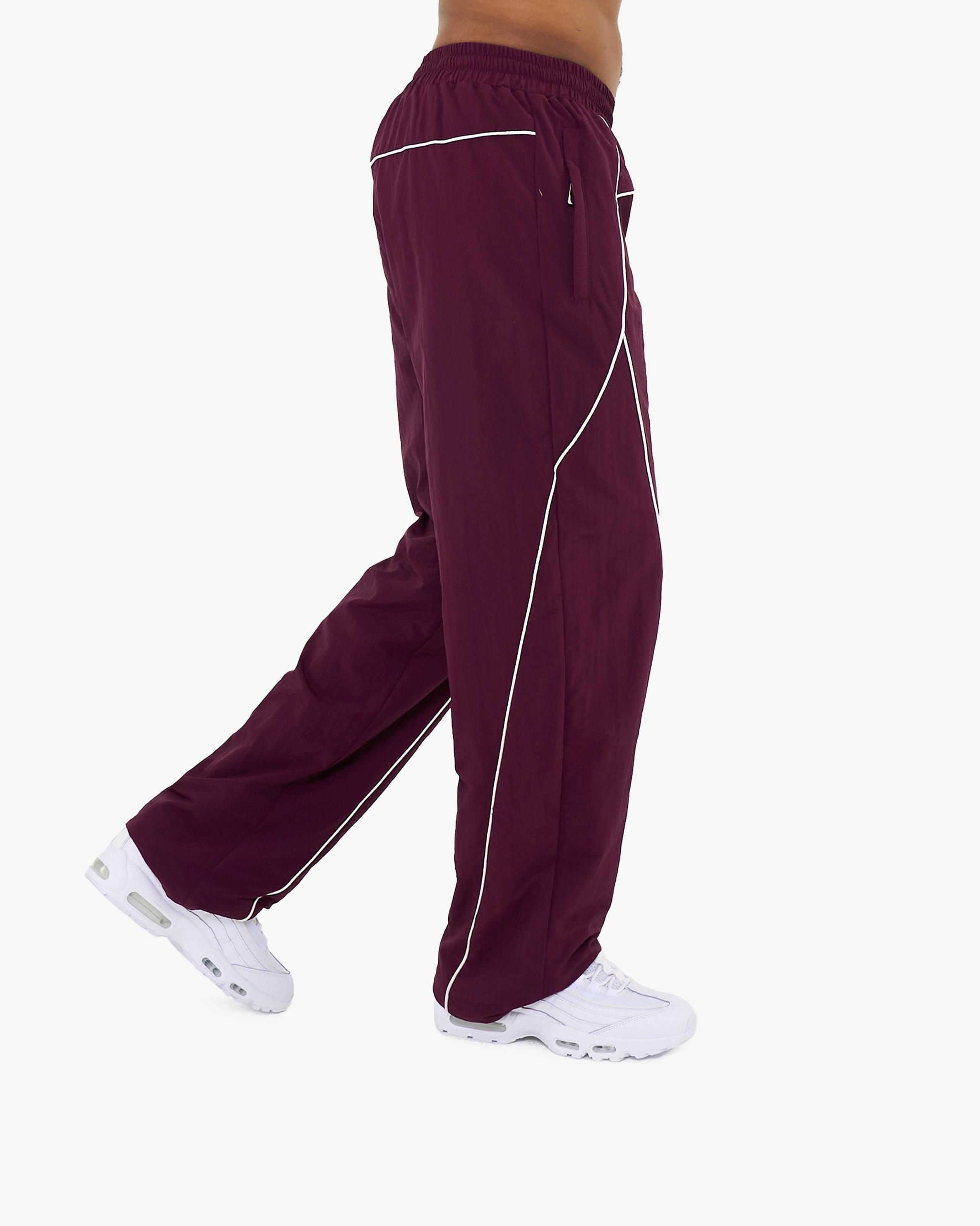 TRACK PANTS BURGUNDY