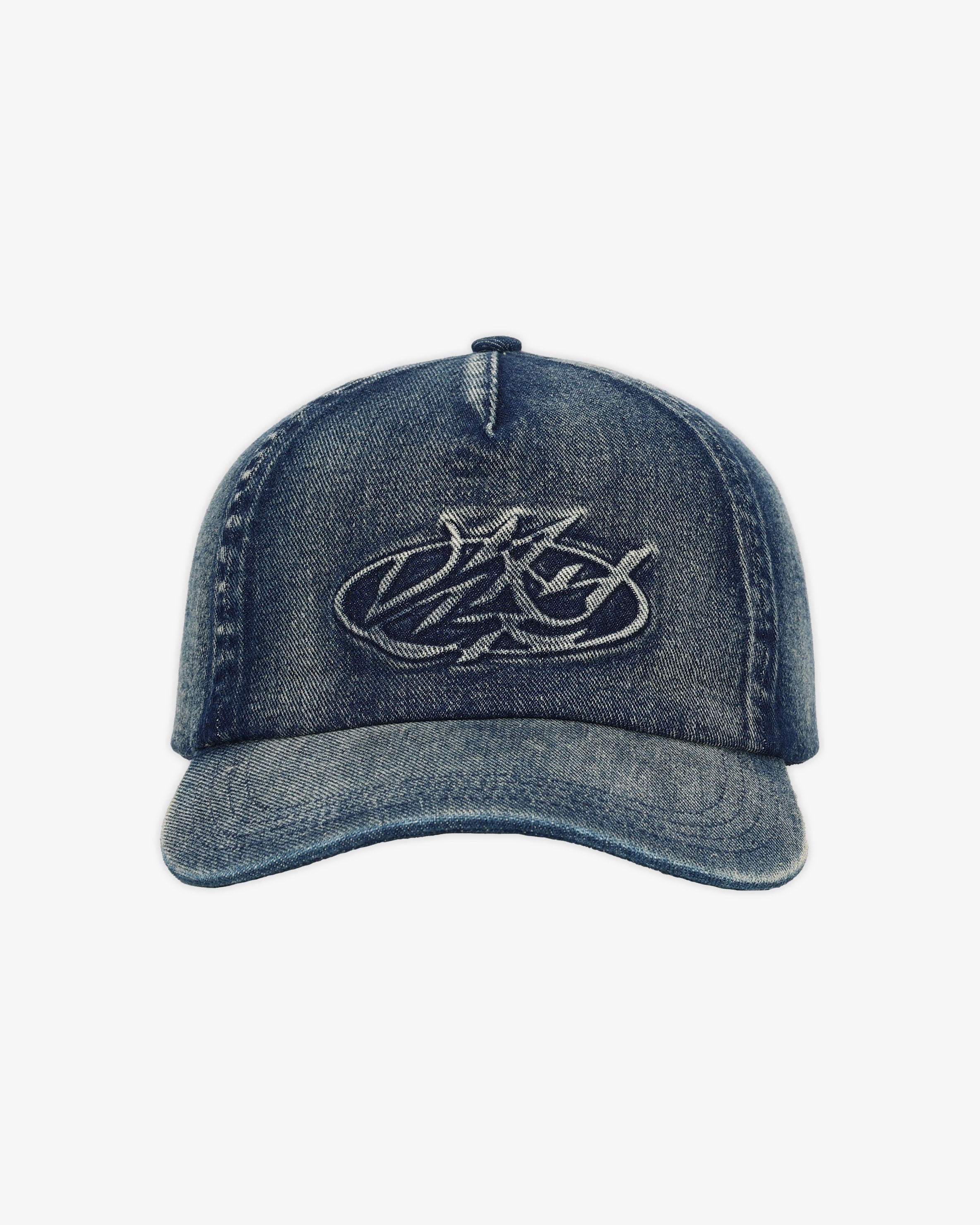 SCRIPT DENIM CAP BLUE