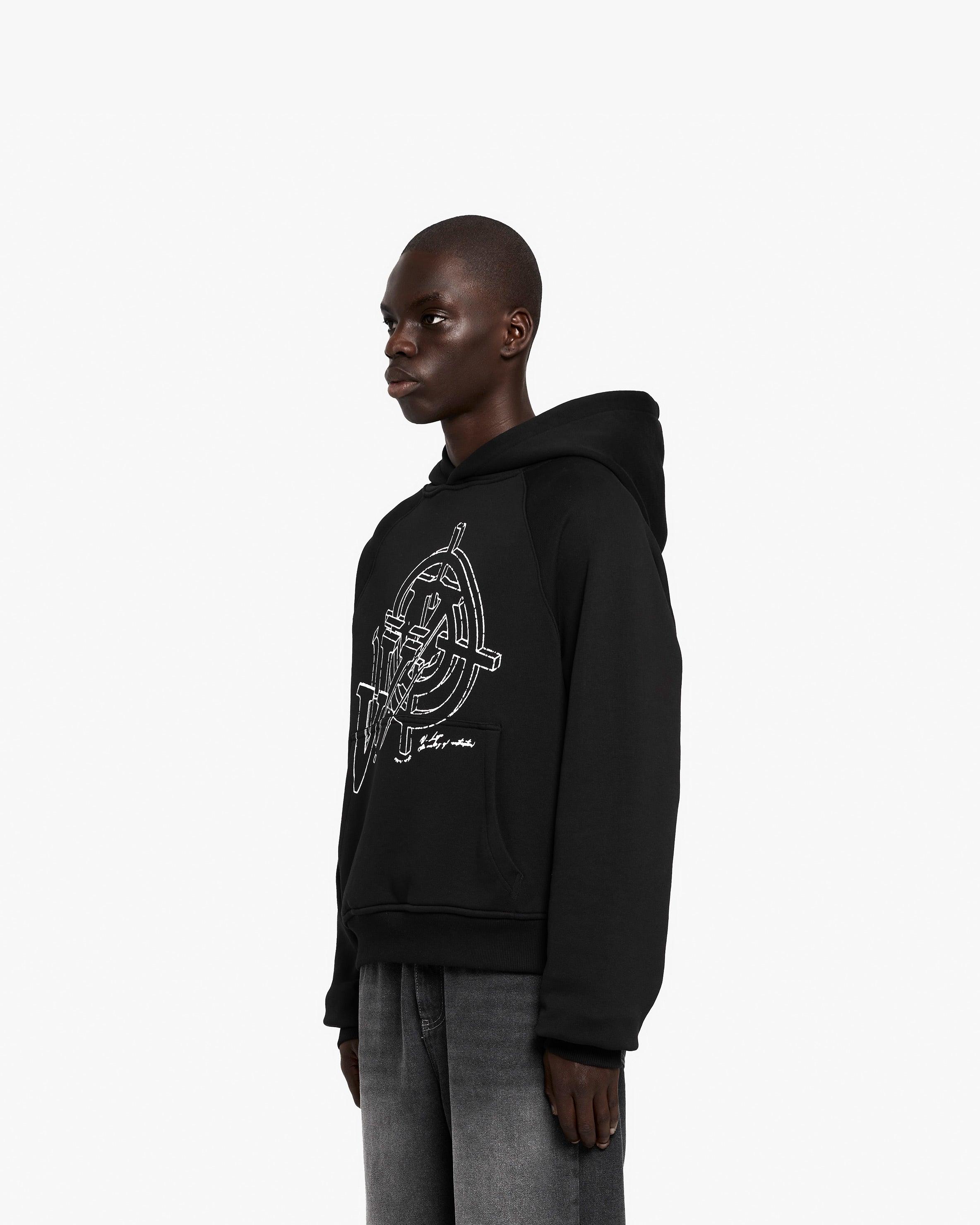 CONSTRUCTION LOGO HOODIE BLACK