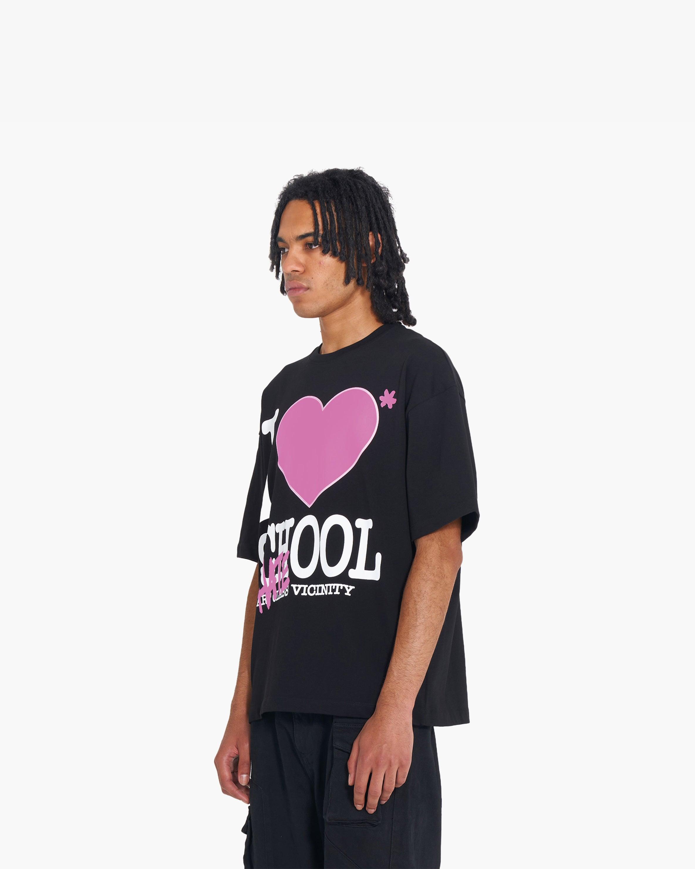 I LOVE SCHOOL TEE BLACK