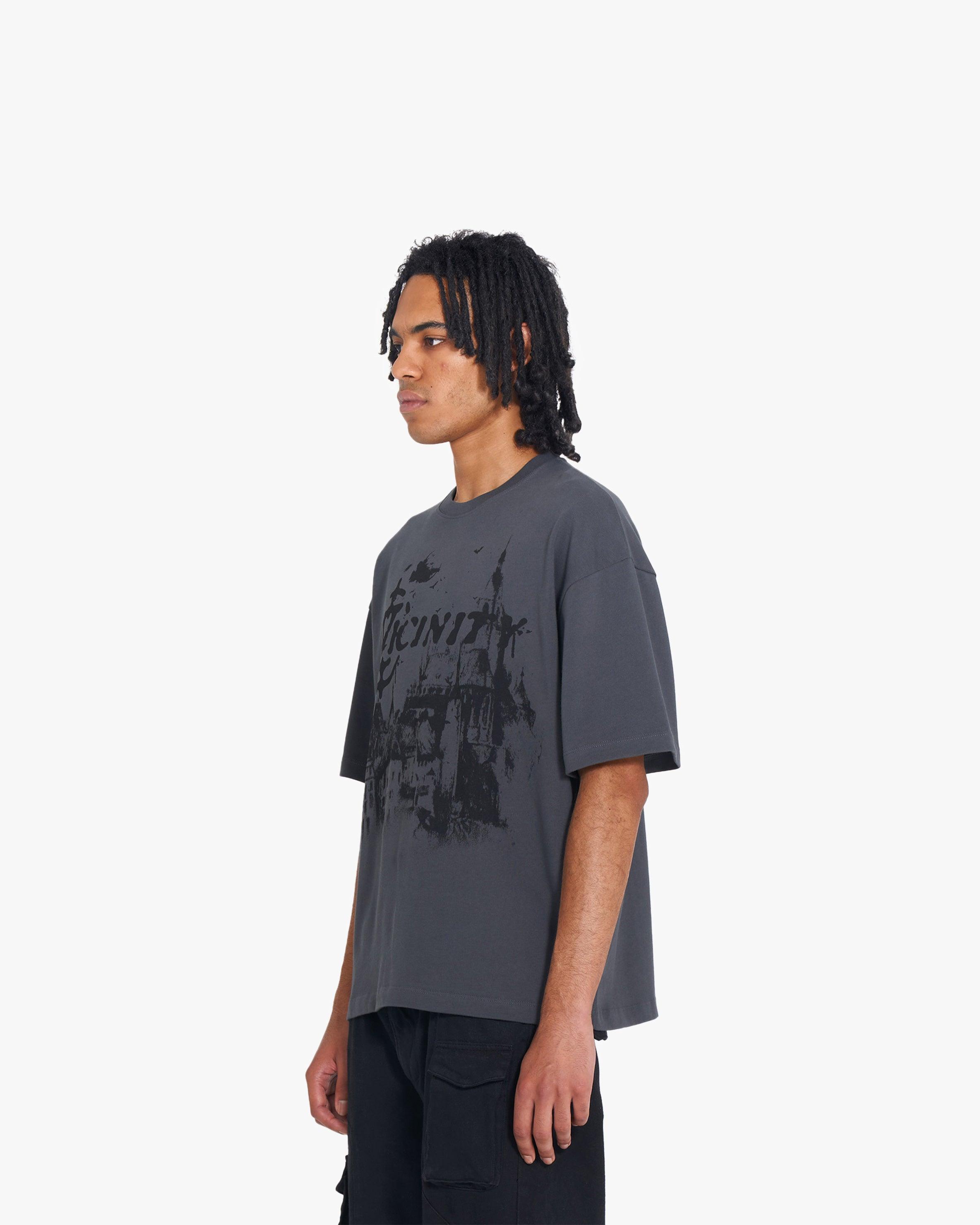 HAUNTED HOUSE TEE DARK GREY